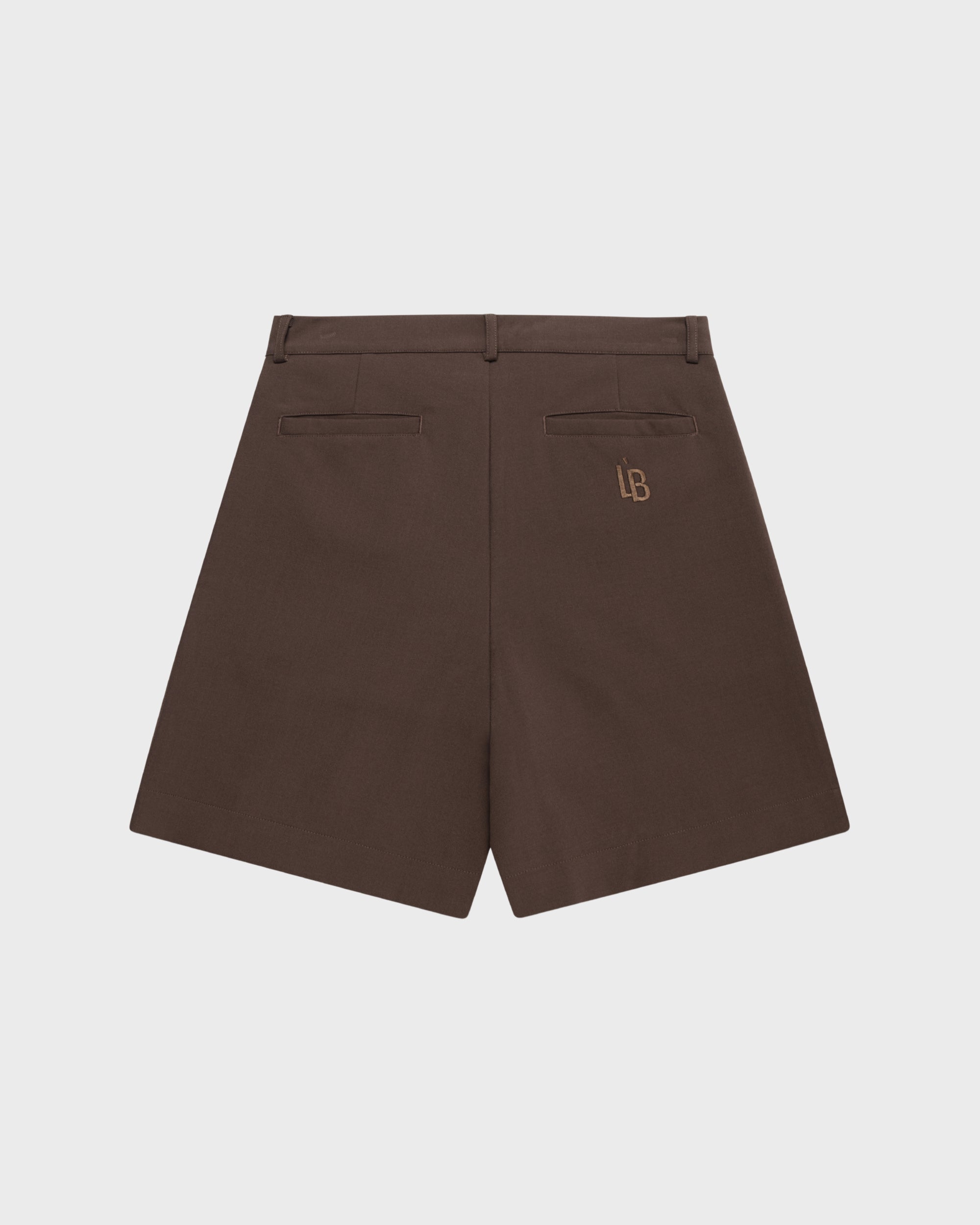 SINGLE PLEAT SHORT - BROWN