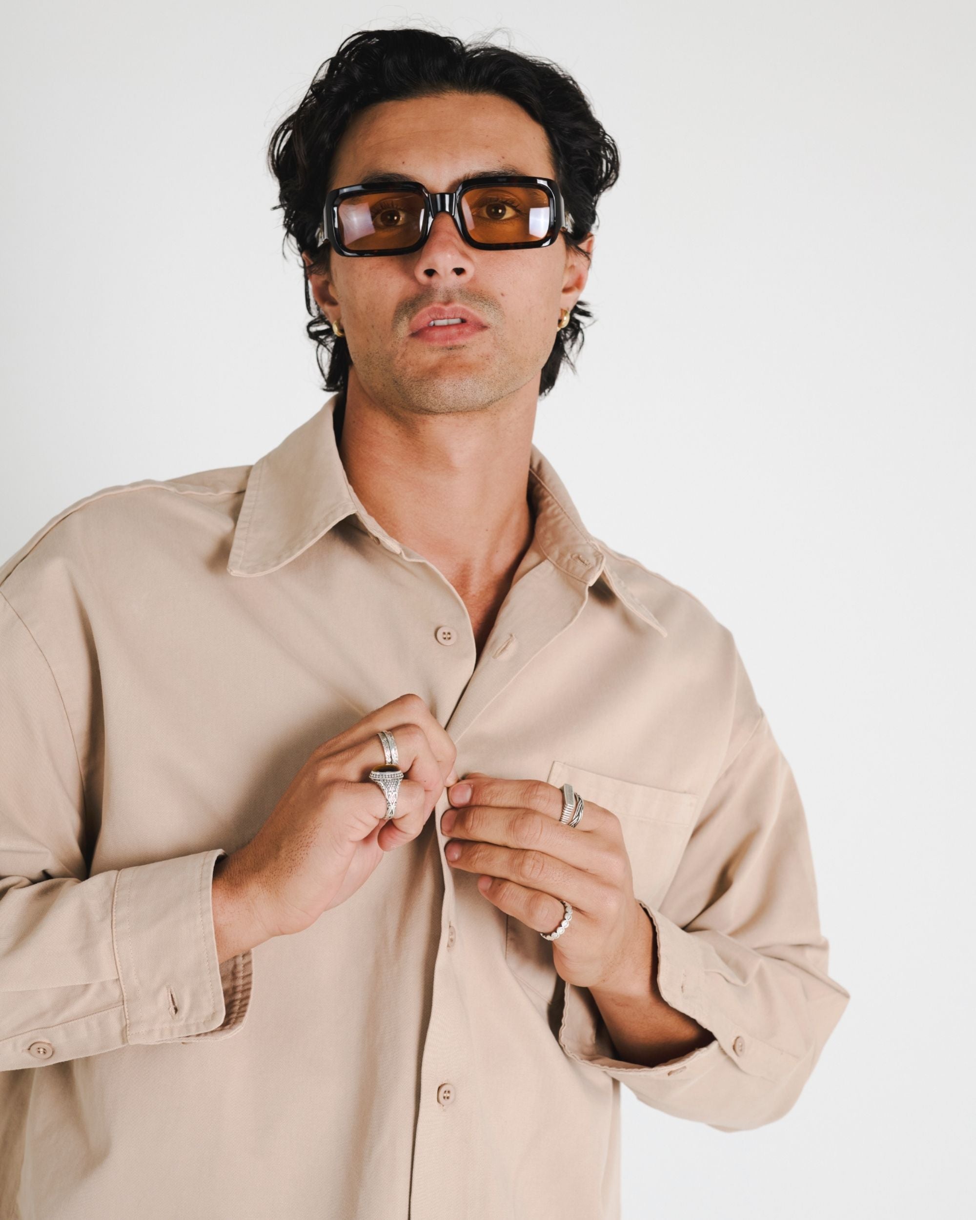 LONG SLEEVE SHIRT - TAUPE