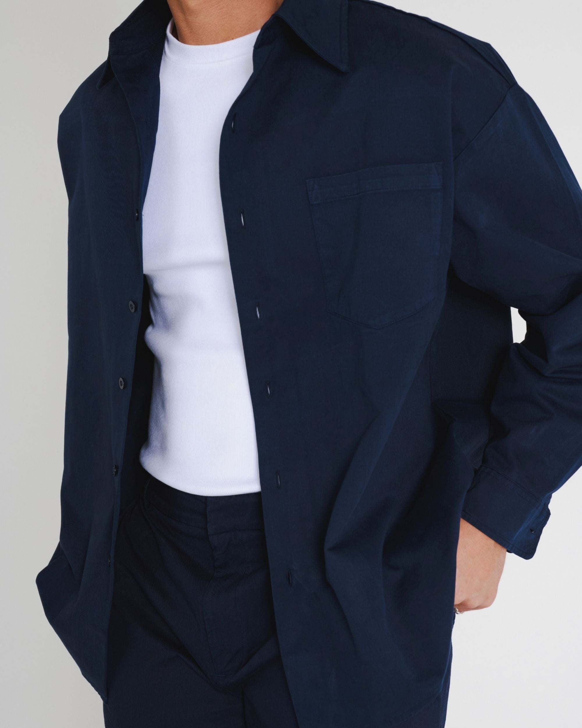 LONG SLEEVE SHIRT - NAVY