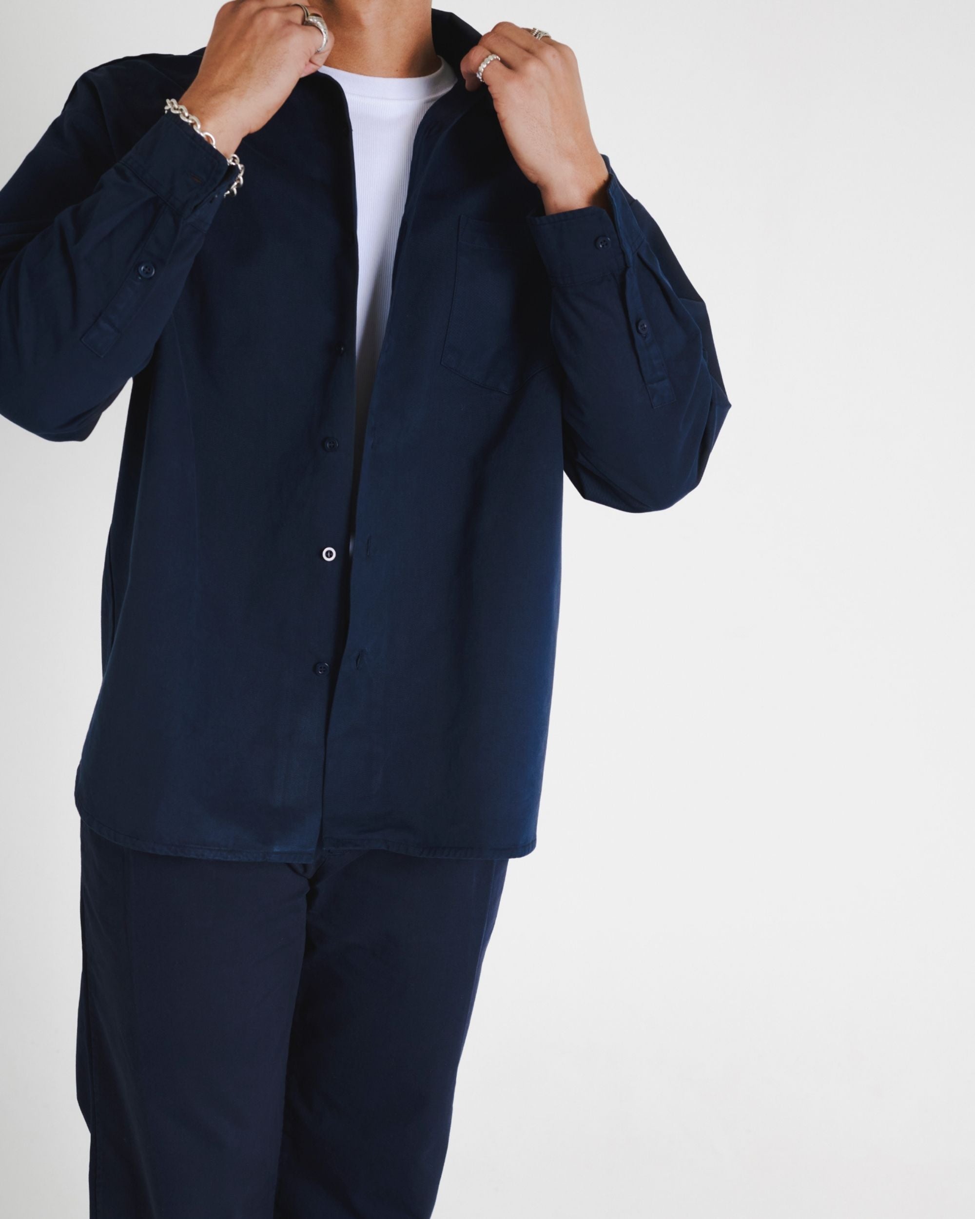 LONG SLEEVE SHIRT - NAVY