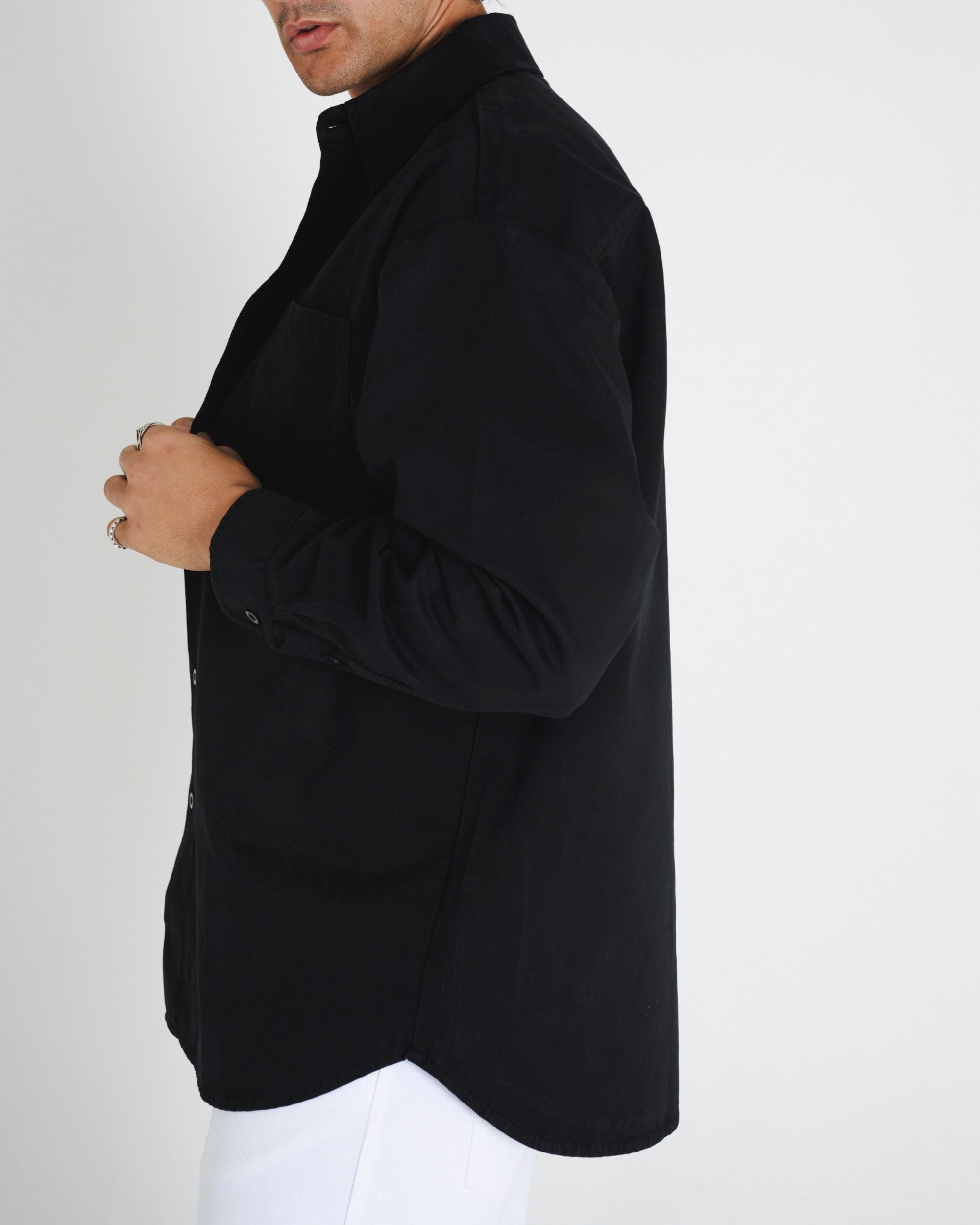 LONG SLEEVE SHIRT - BLACK