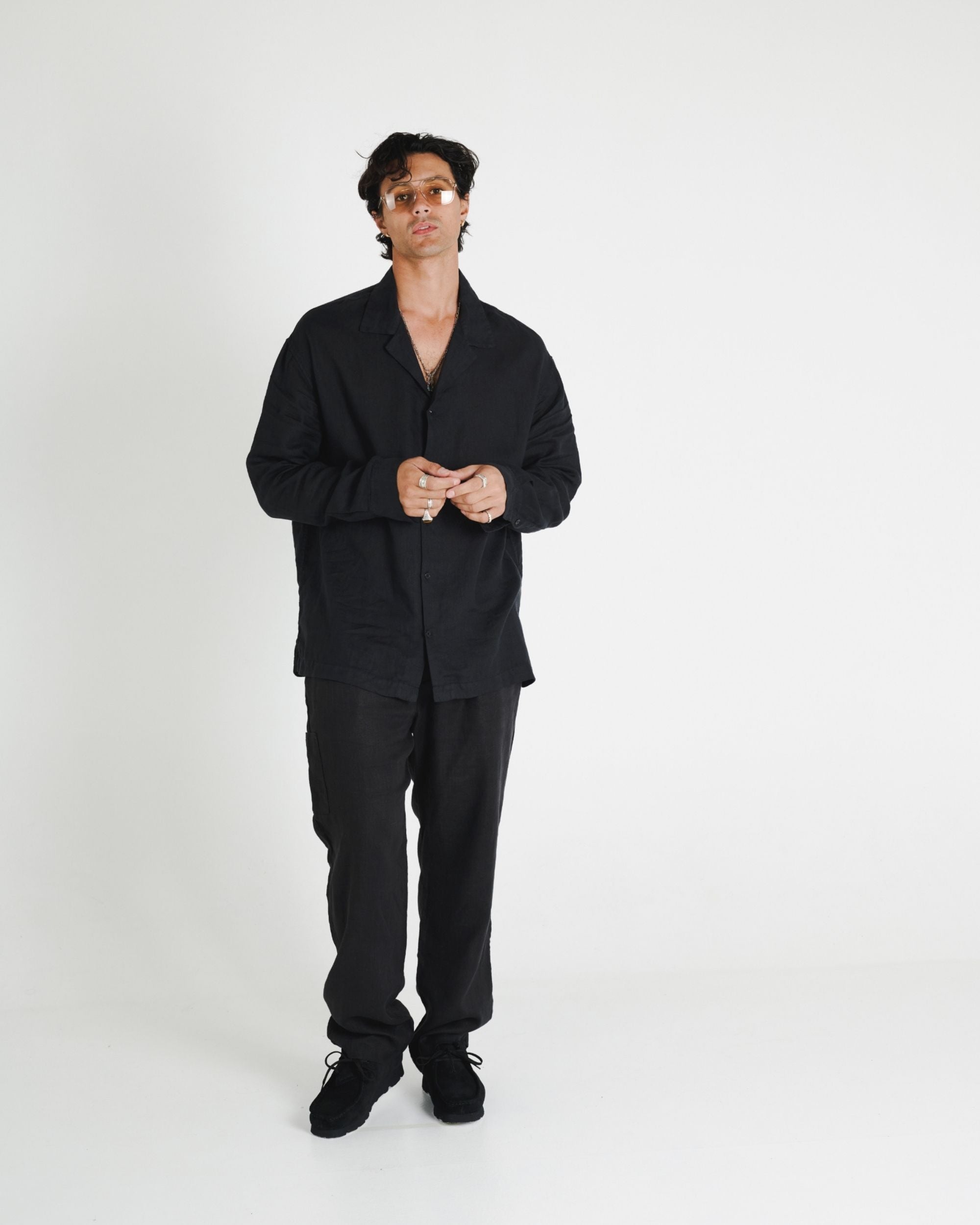 OVERSIZED CAMP COLLAR SHIRT