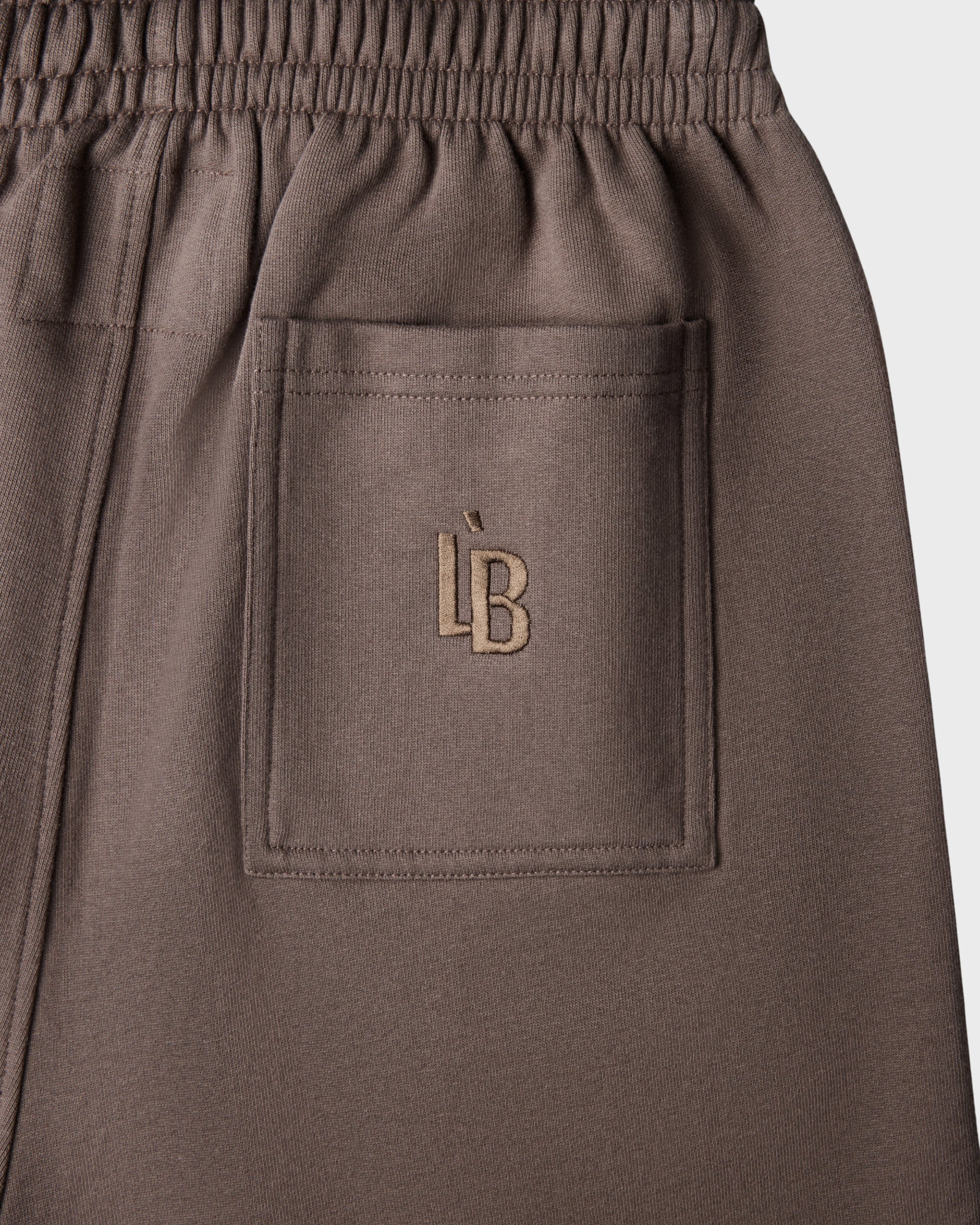 WIDE LEG SWEAT PANTS - BROWN