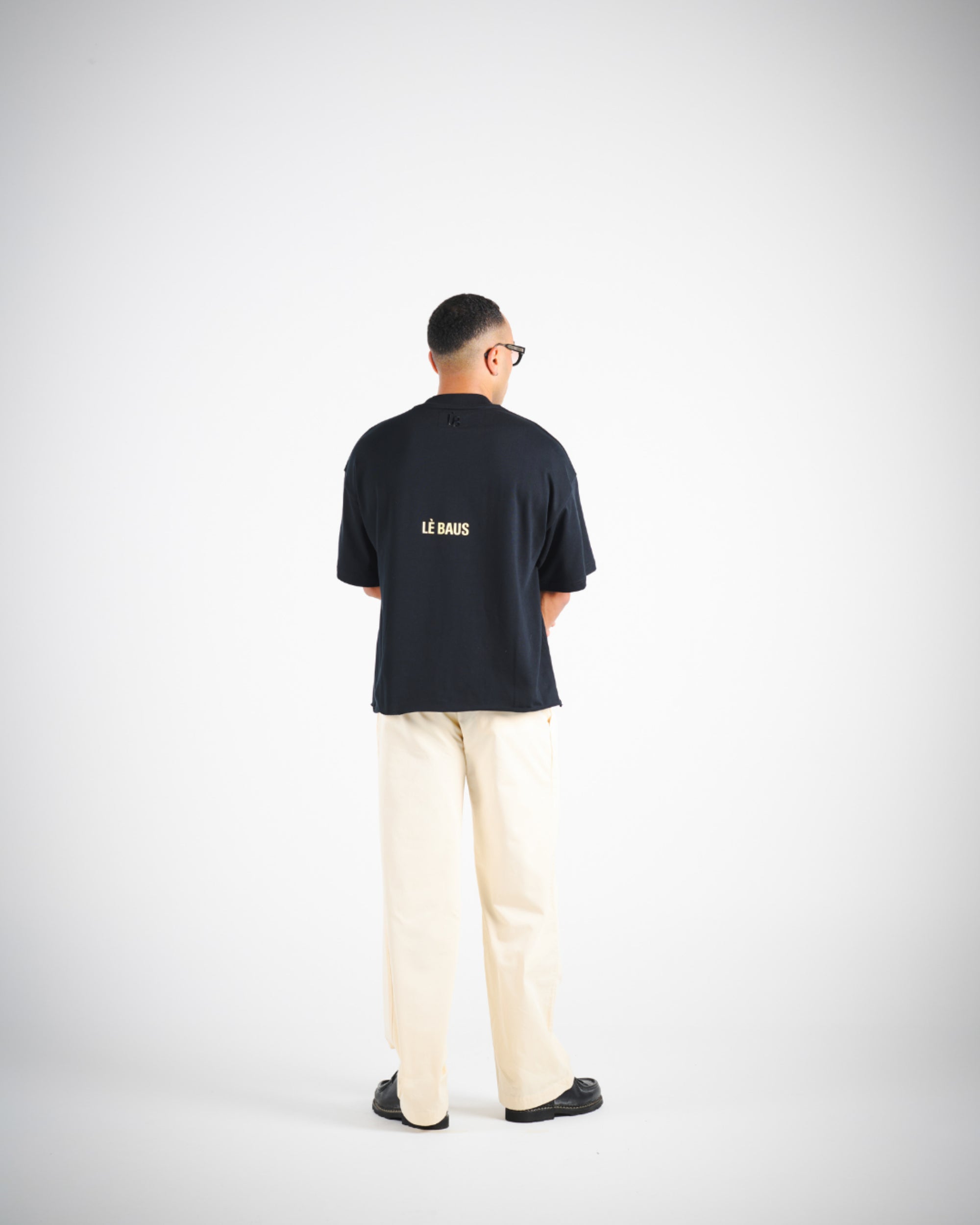CROP LOGO T-SHIRT - BLK/YLW