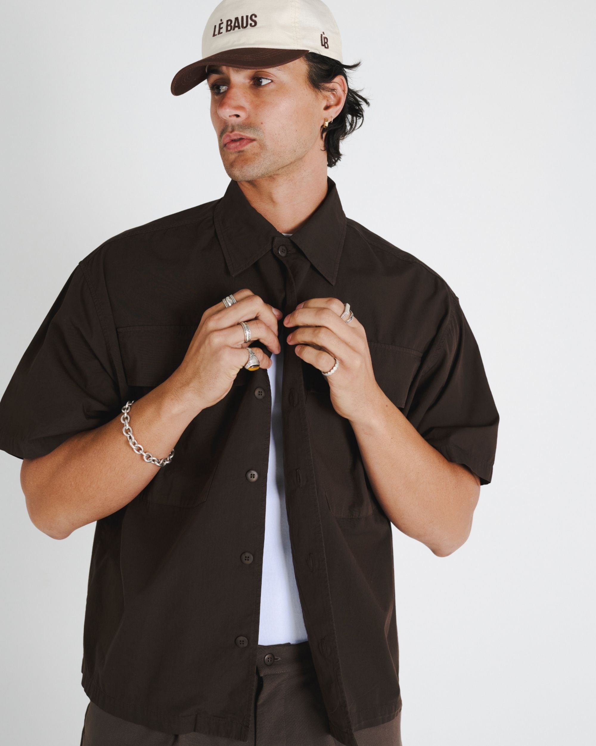 CROP PATCH POCKET SHIRT