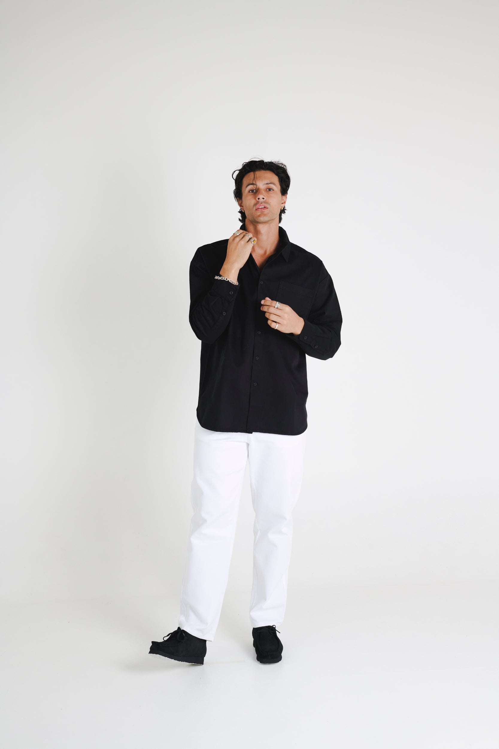 LONG SLEEVE SHIRT - BLACK