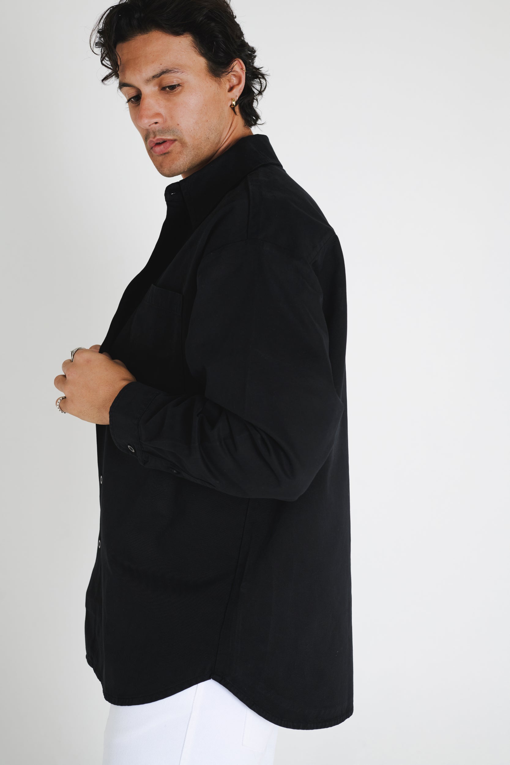 LONG SLEEVE SHIRT - BLACK