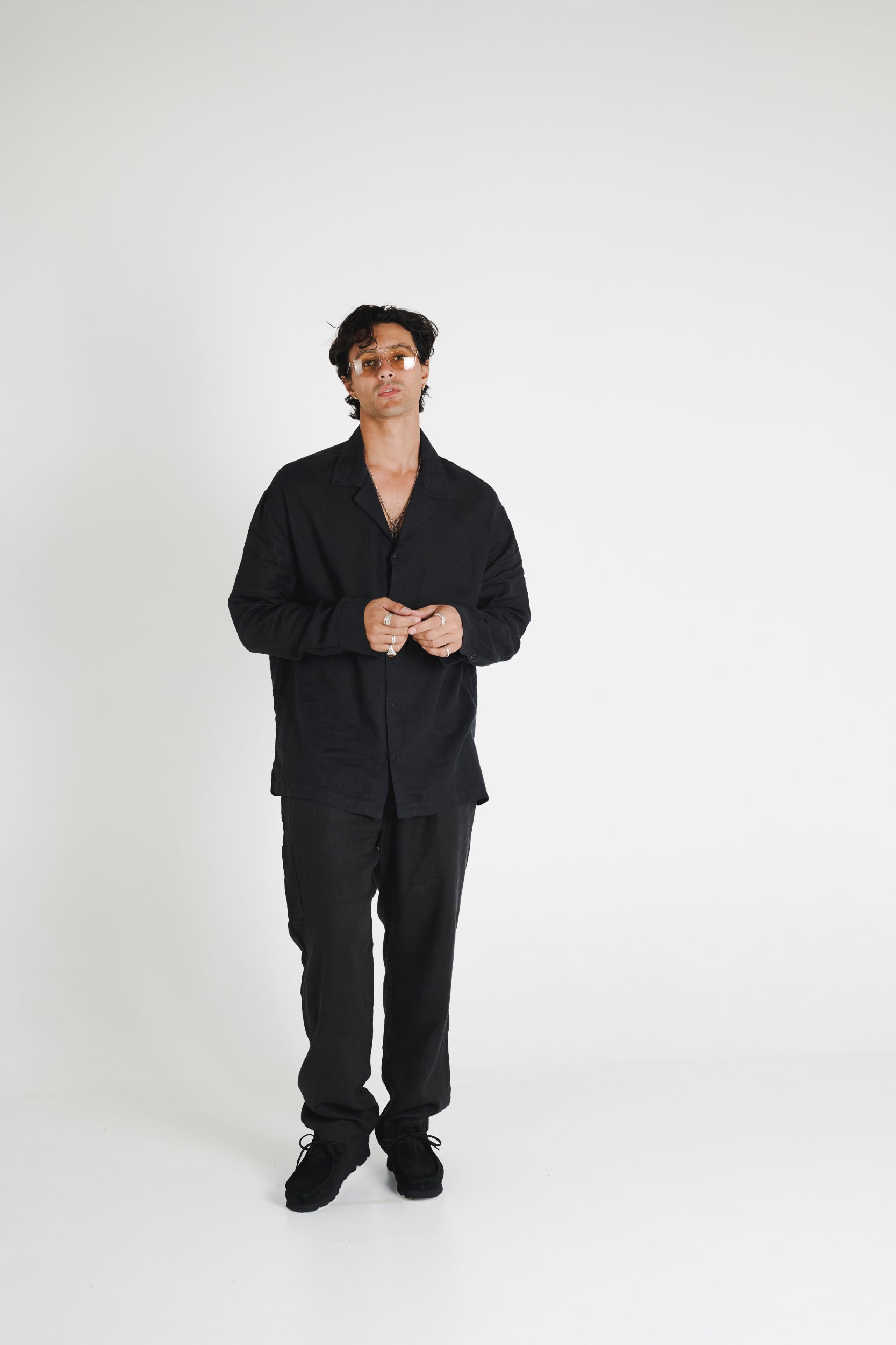 OVERSIZED CAMP COLLAR SHIRT