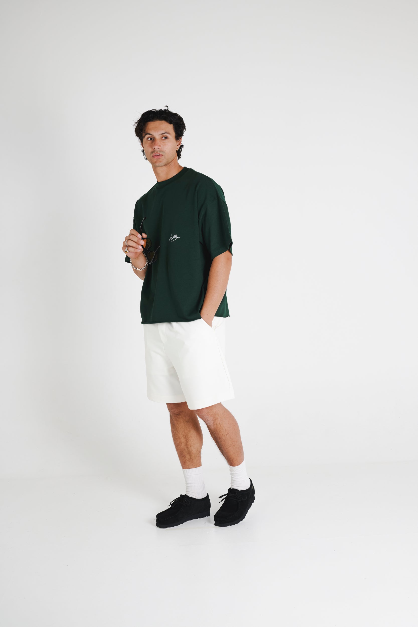 CROP LOGO T-SHIRT - GREEN