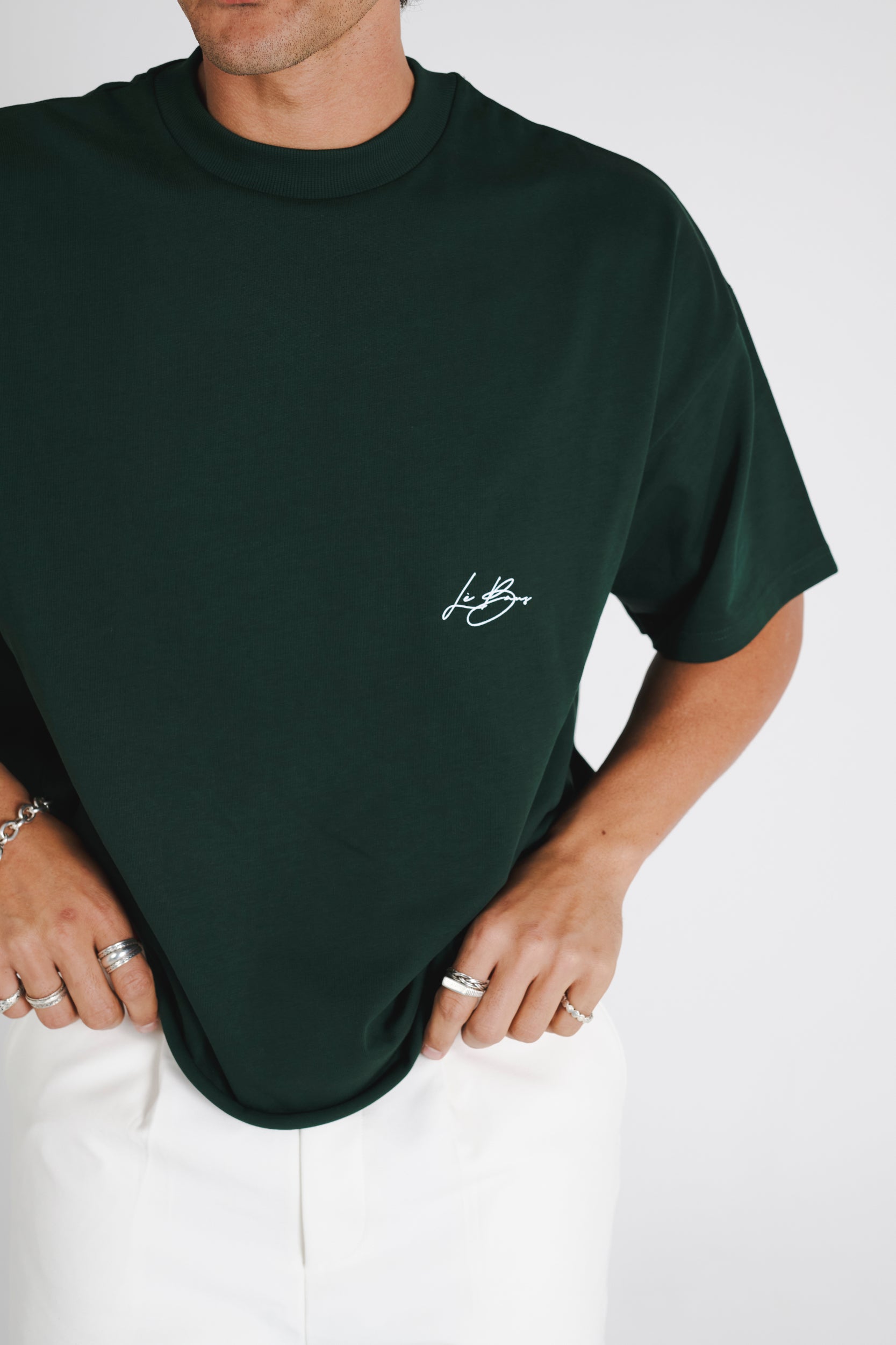CROP LOGO T-SHIRT - GREEN