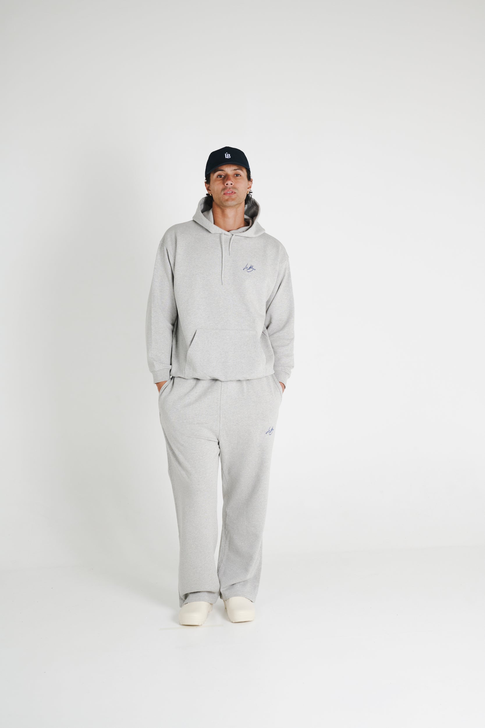 WIDE LEG SWEAT PANTS - GREY