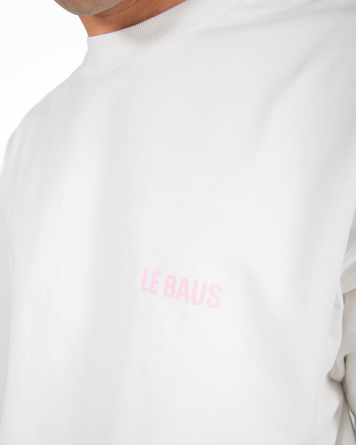 CROP LOGO T-SHIRT - WHITE/PINK