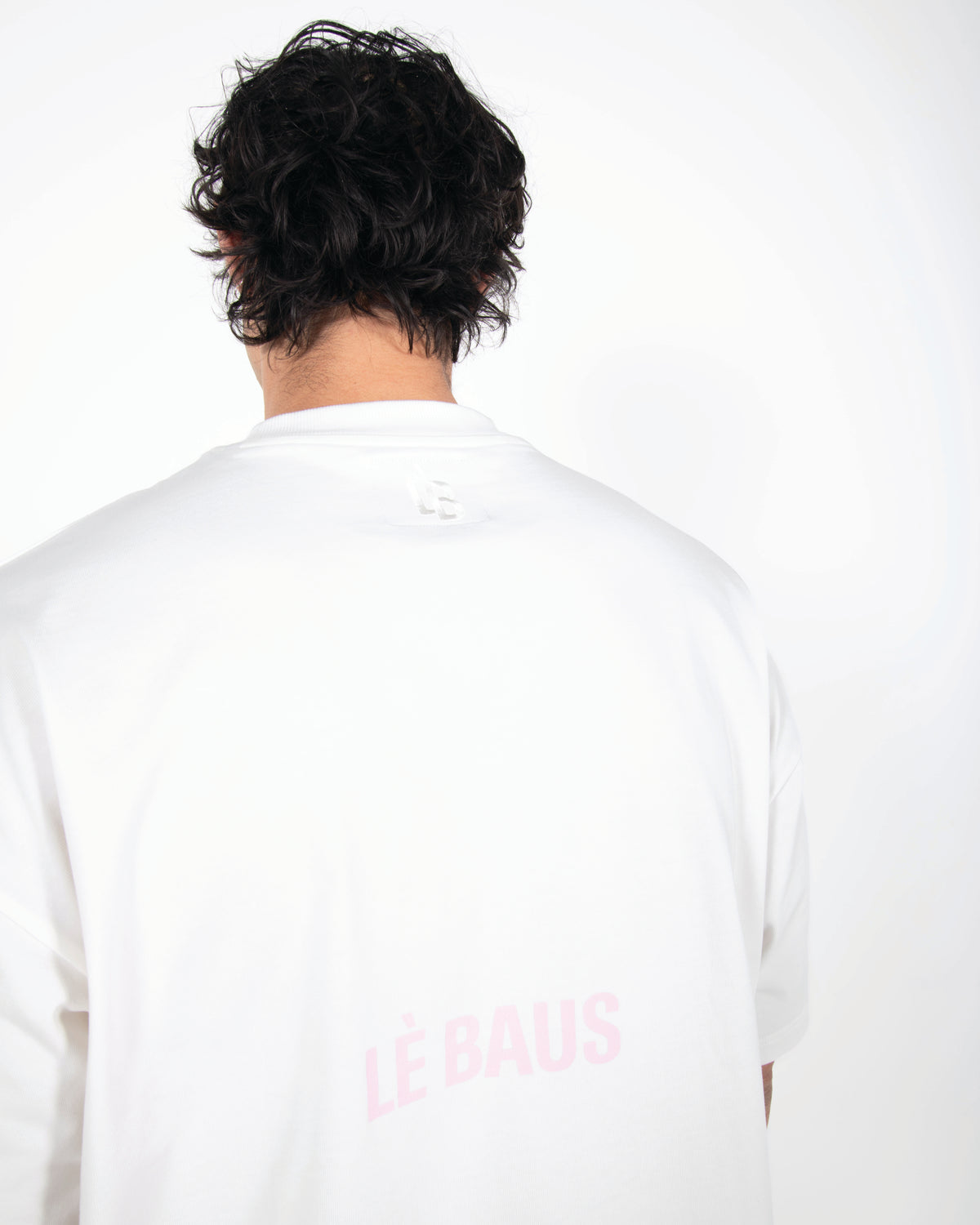 CROP LOGO T-SHIRT - WHITE/PINK