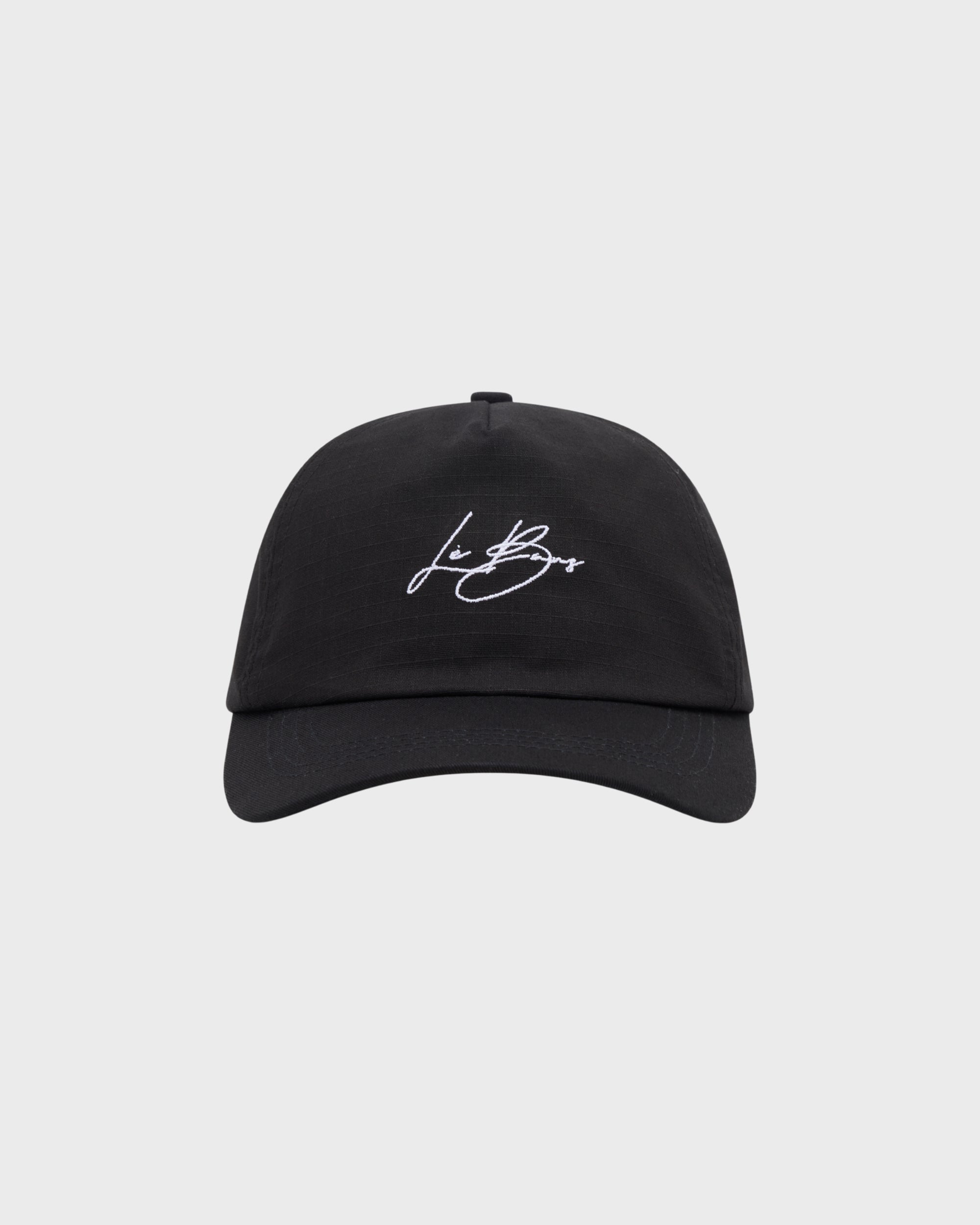 LÈ BAUS 5 PANEL CAP - BLACK