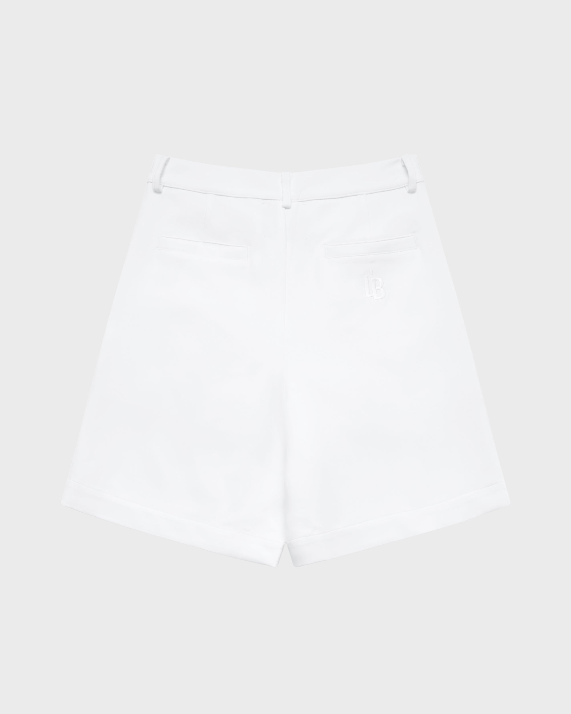 SINGLE PLEAT SHORTS - WHITE