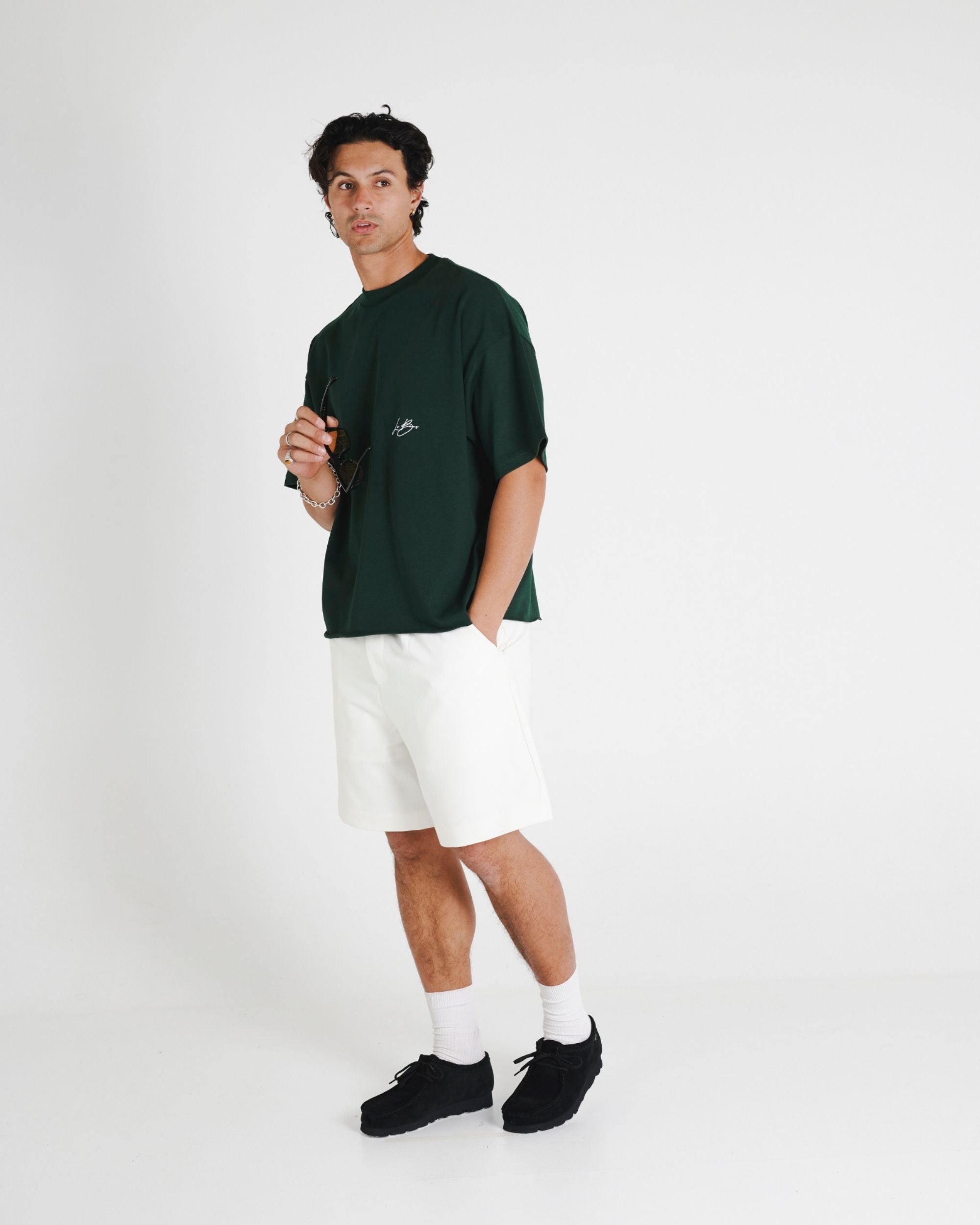 CROP LOGO T-SHIRT - GREEN