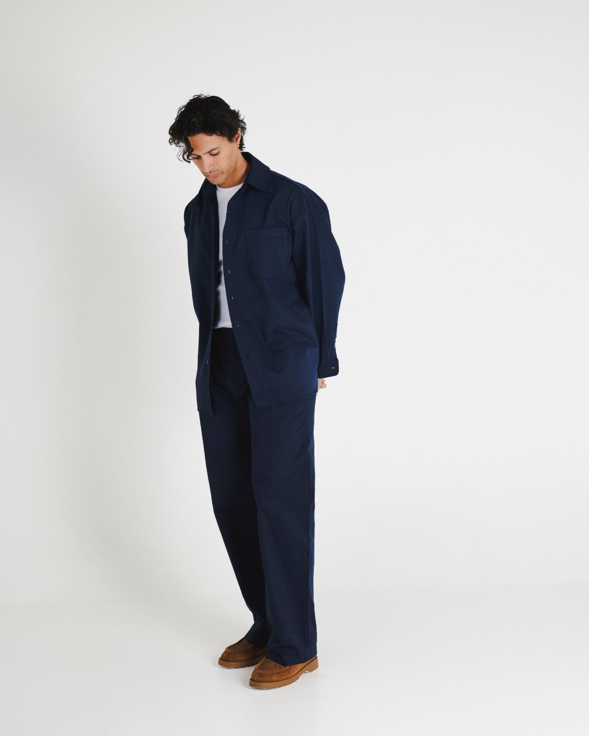 LONG SLEEVE SHIRT - NAVY