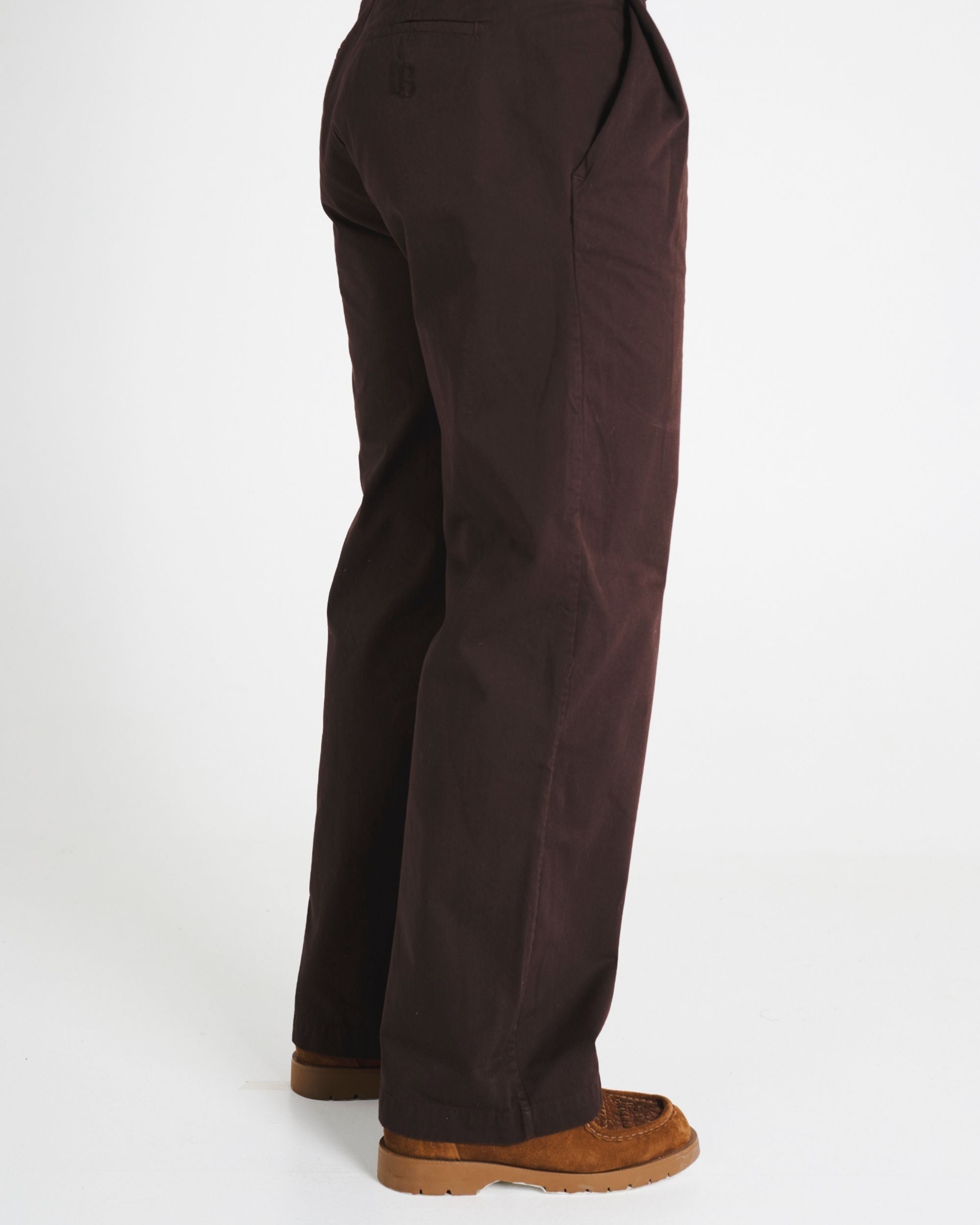 WIDE LEG TROUSER - BROWN