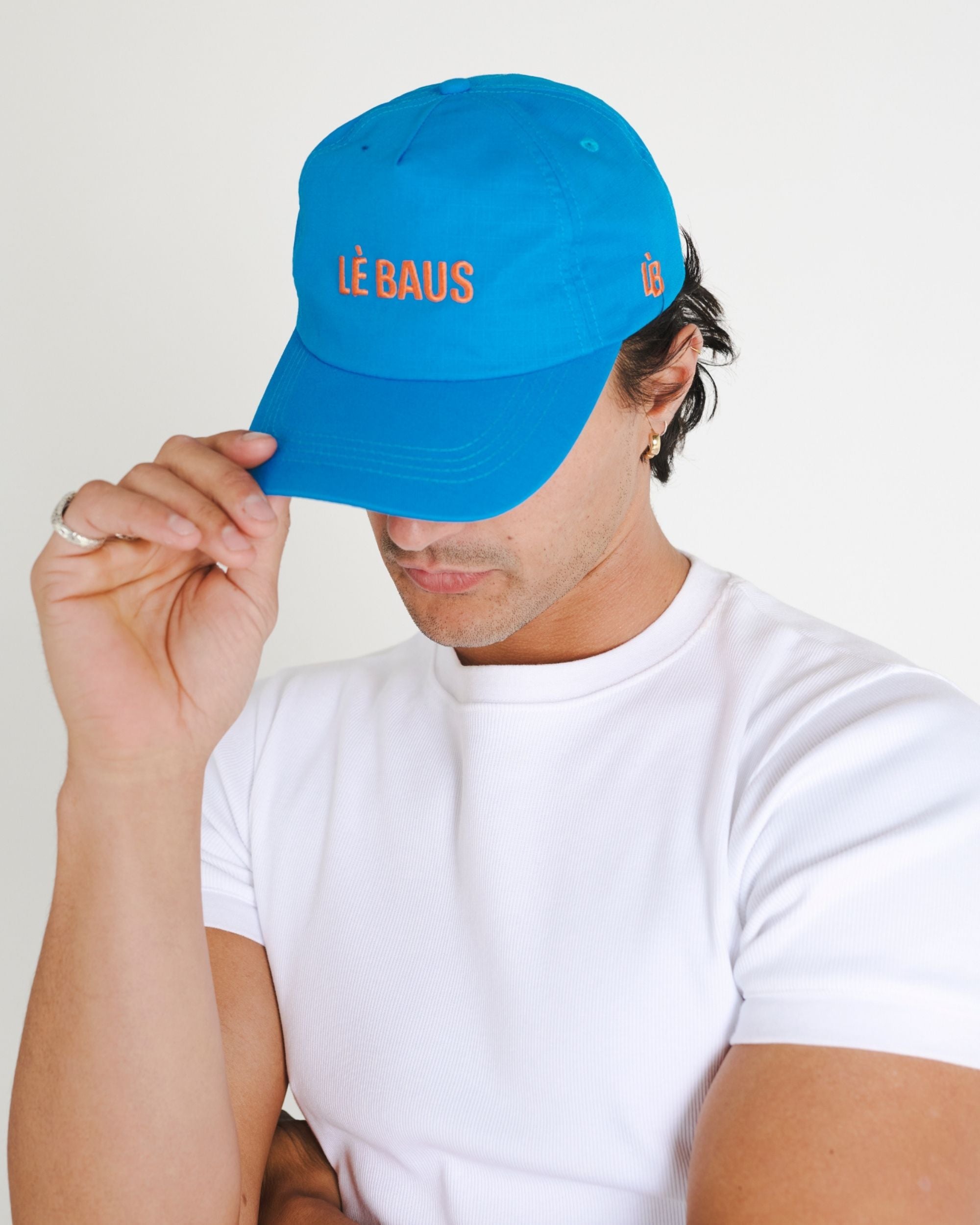 LÈ BAUS 5 PANEL CAP - BLUE