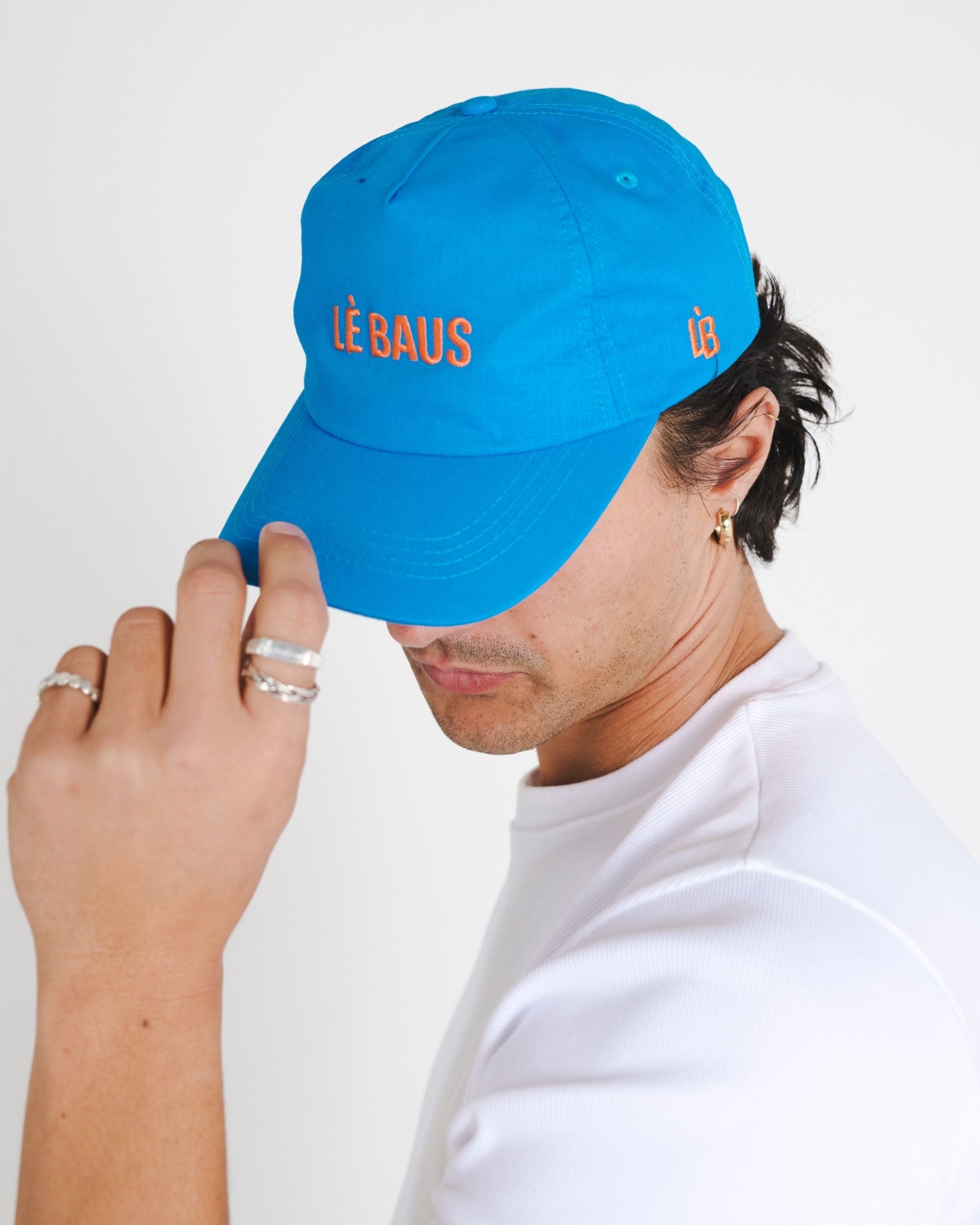 LÈ BAUS 5 PANEL CAP - BLUE