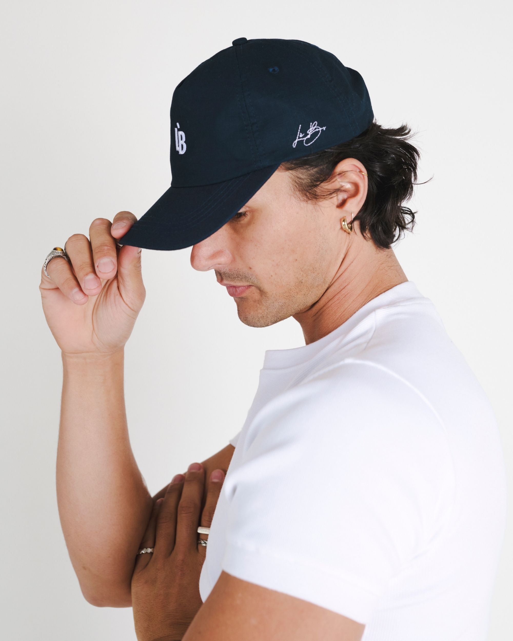 LÈ BAUS 5 PANEL CAP - NAVY