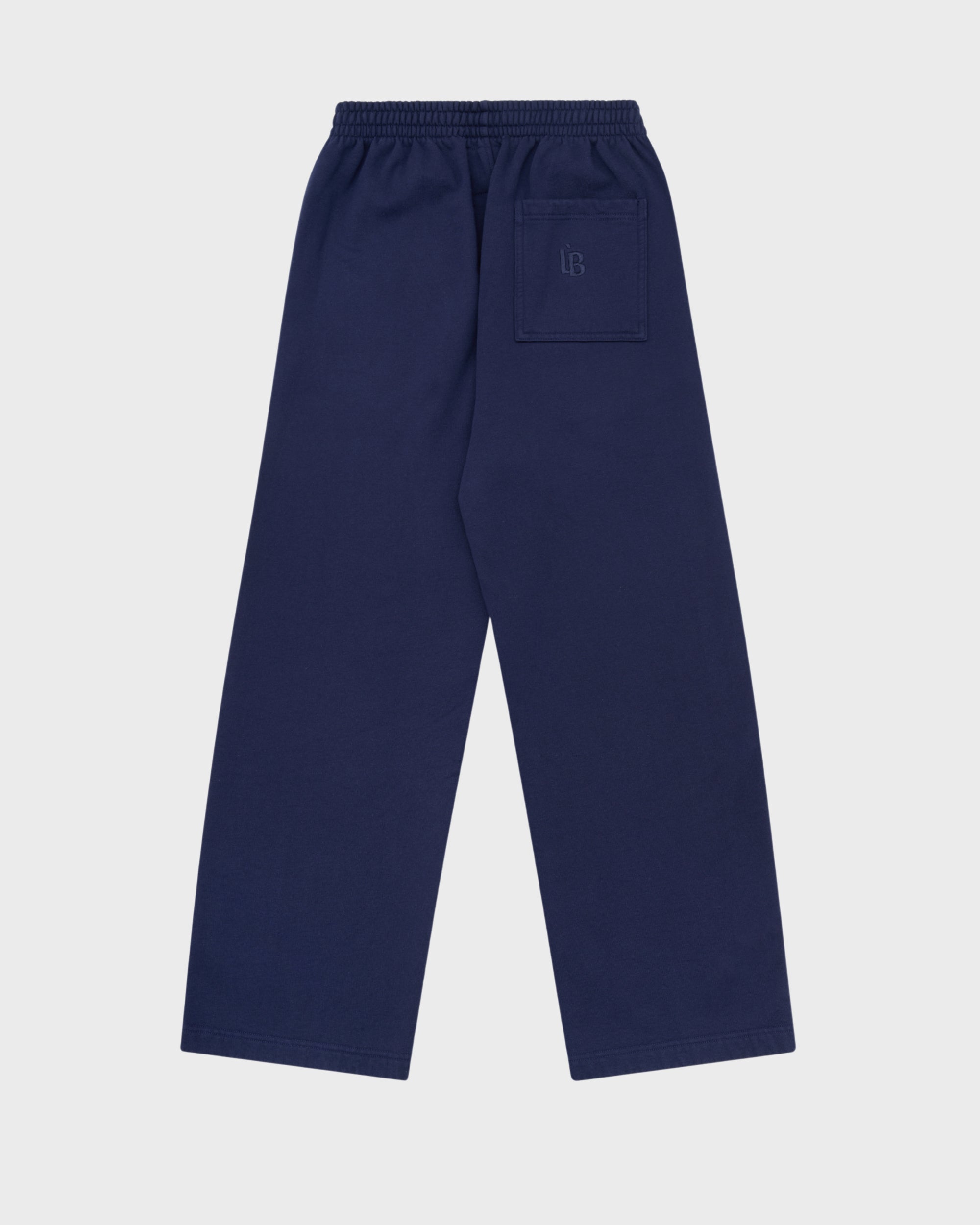 WIDE LEG SWEAT PANTS - NAVY