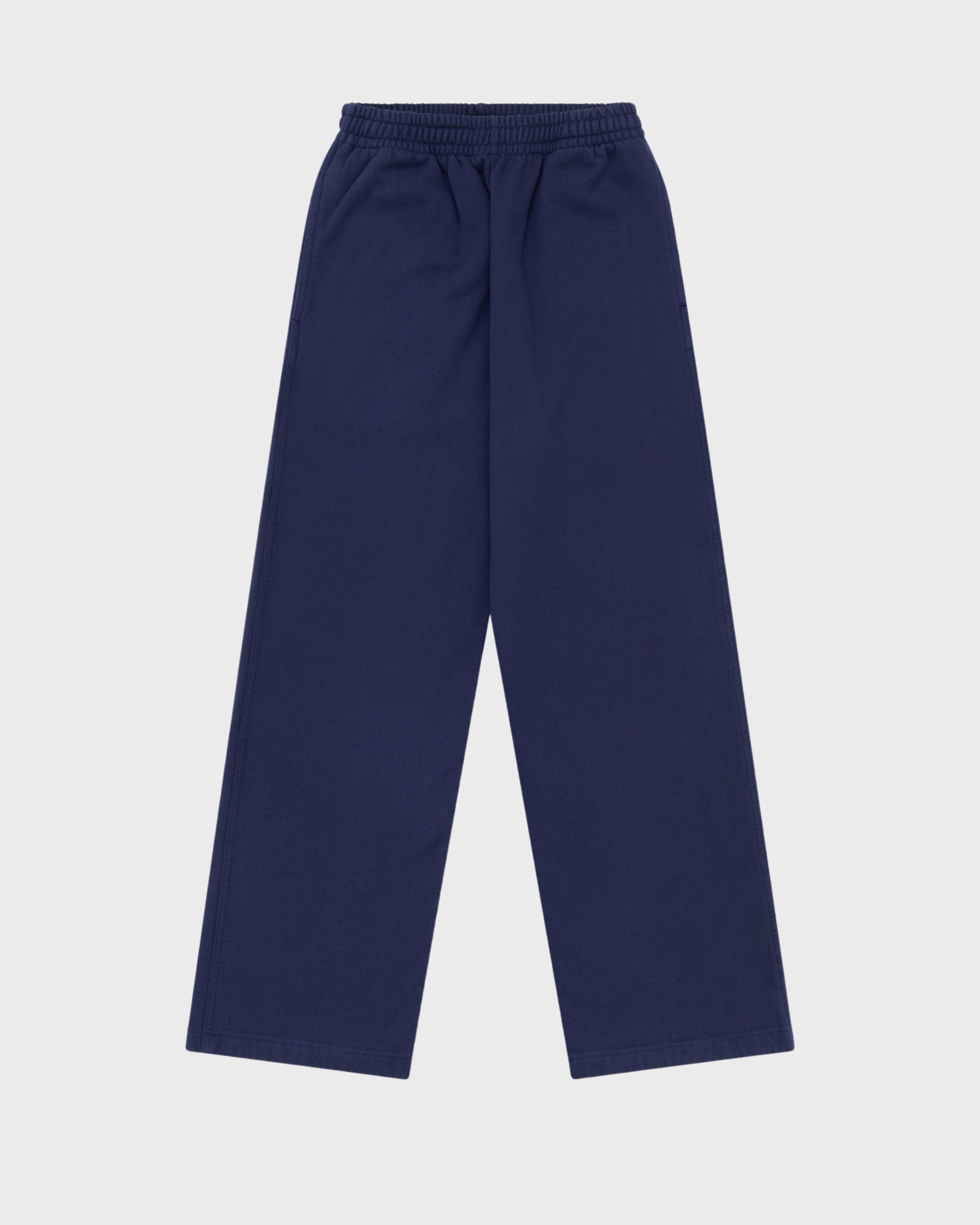 WIDE LEG SWEAT PANTS - NAVY