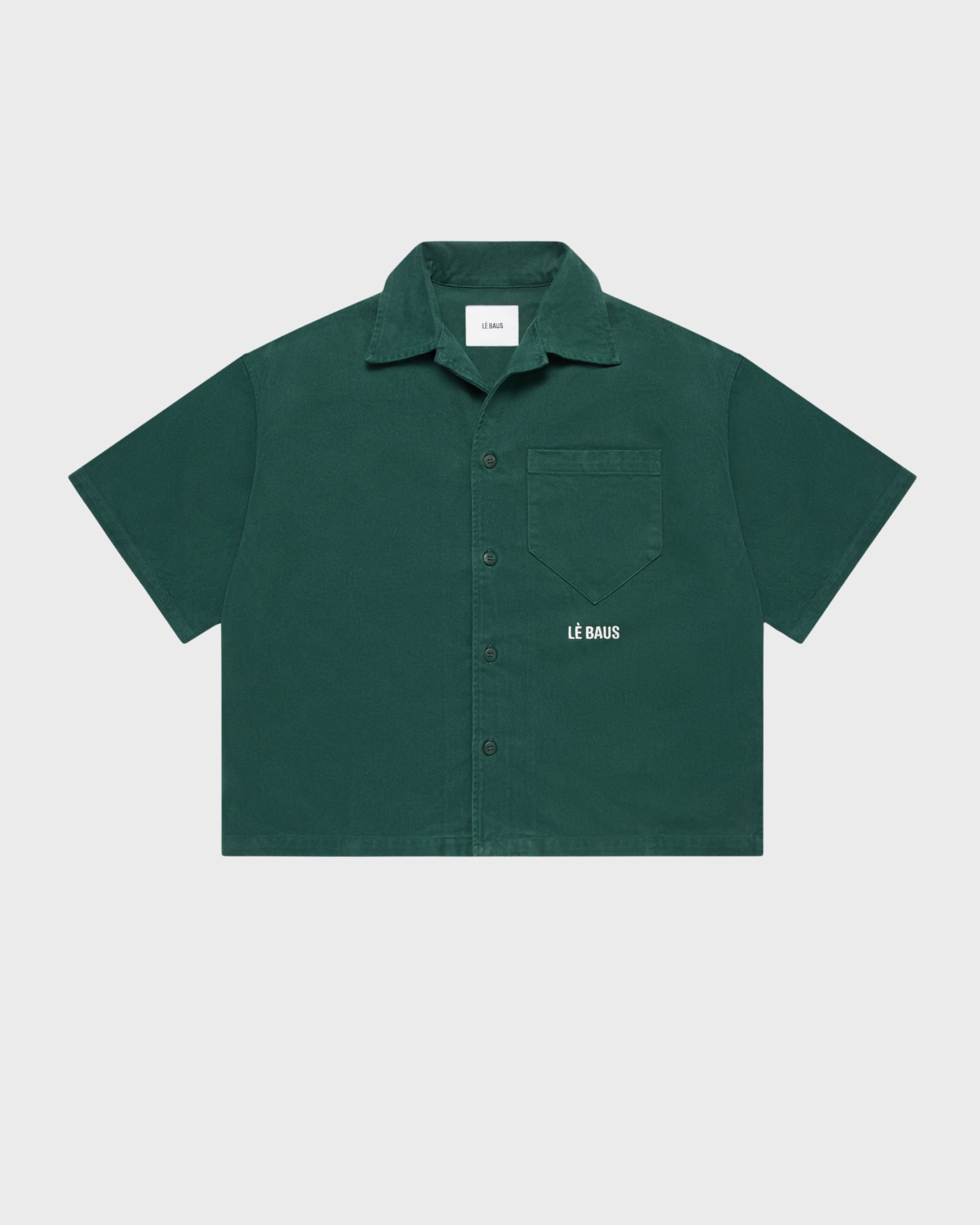 LOGO CROP SHIRT - GREEN