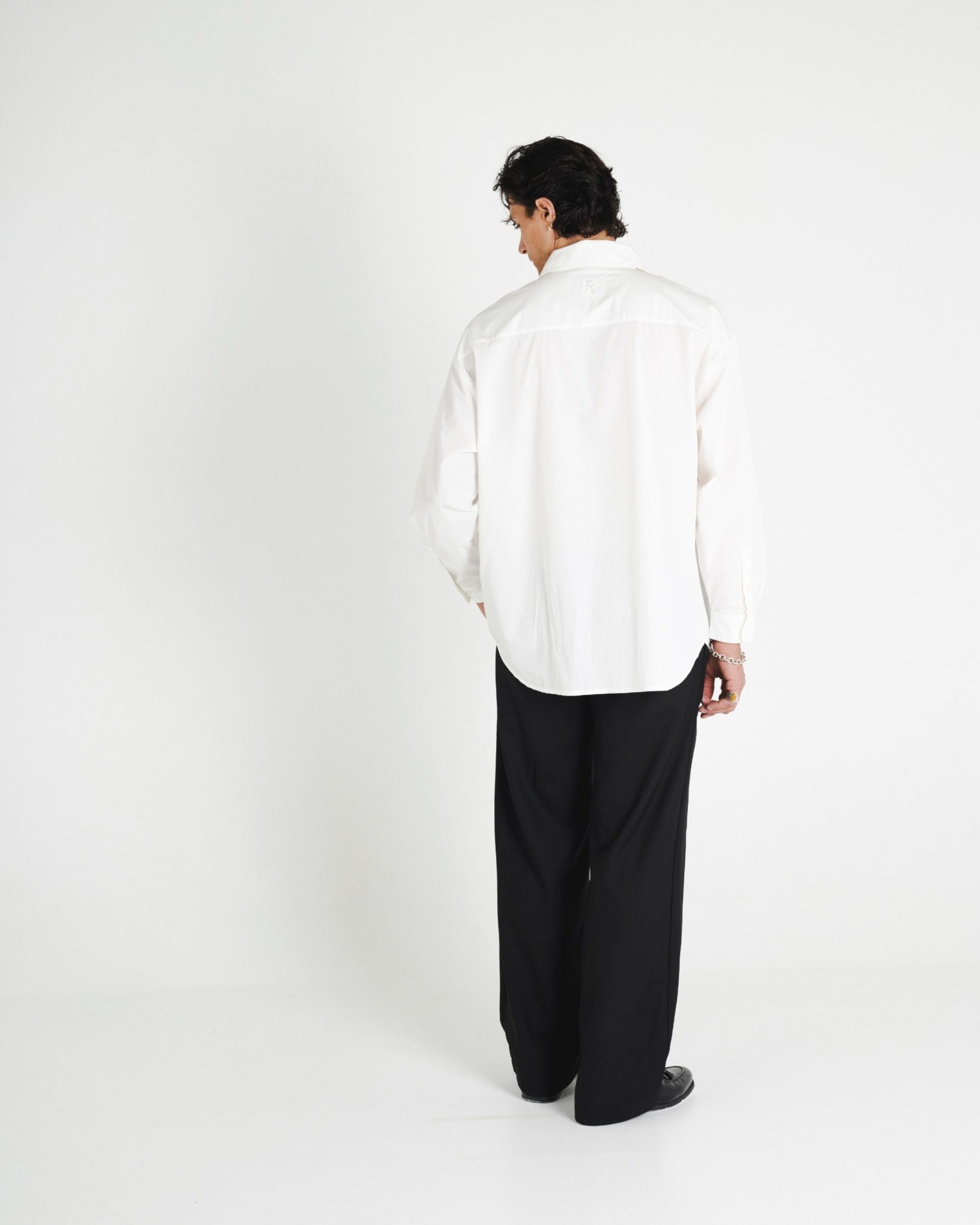 LOGO LONG SLEEVE SHIRT - WHITE