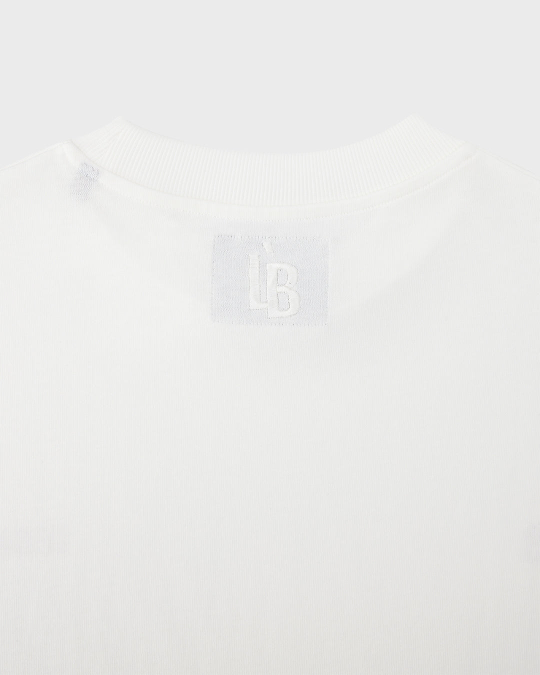 CROP DOUBLE LOGO T-SHIRT - WHT/RED