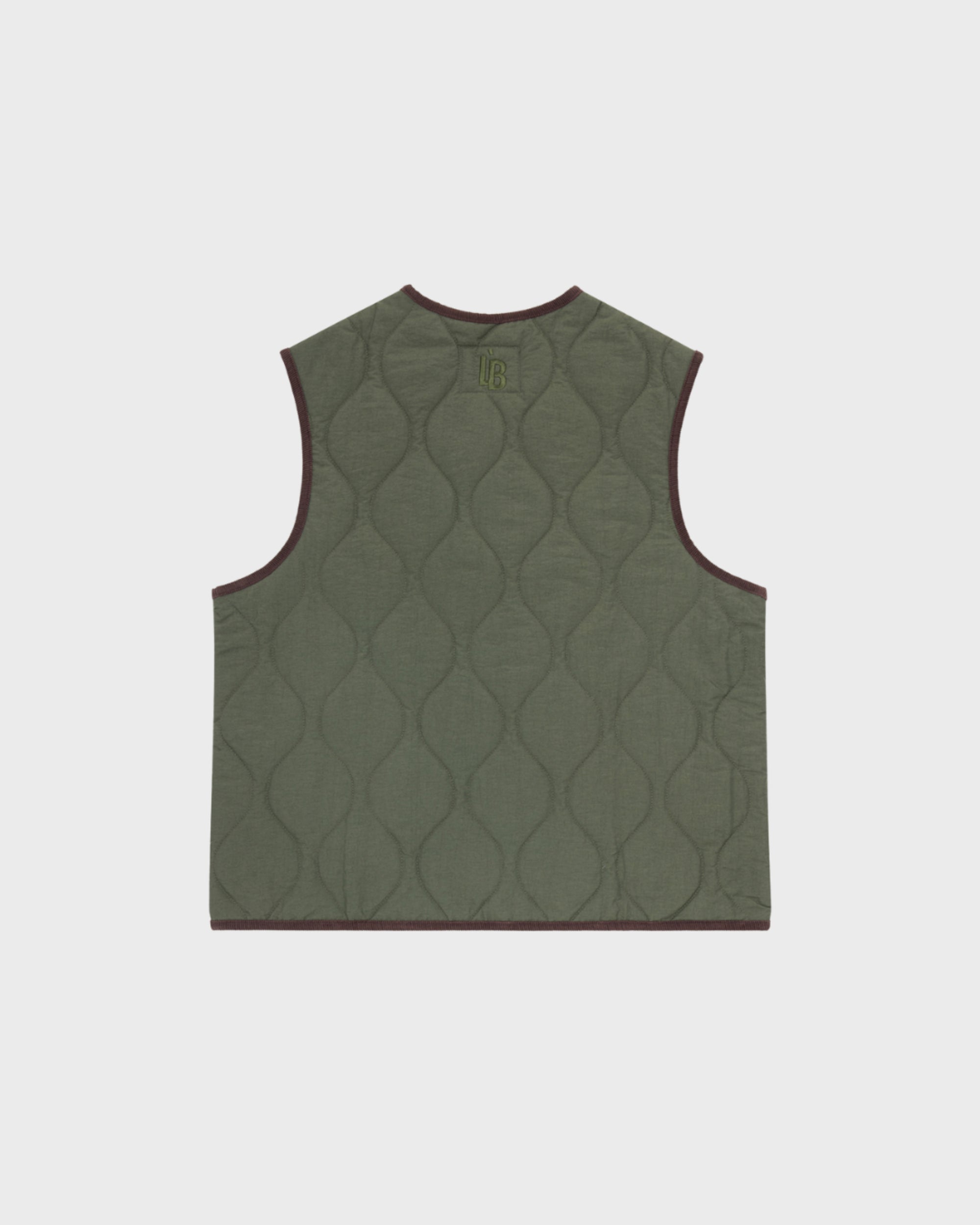 QUILTED GILET - GREEN