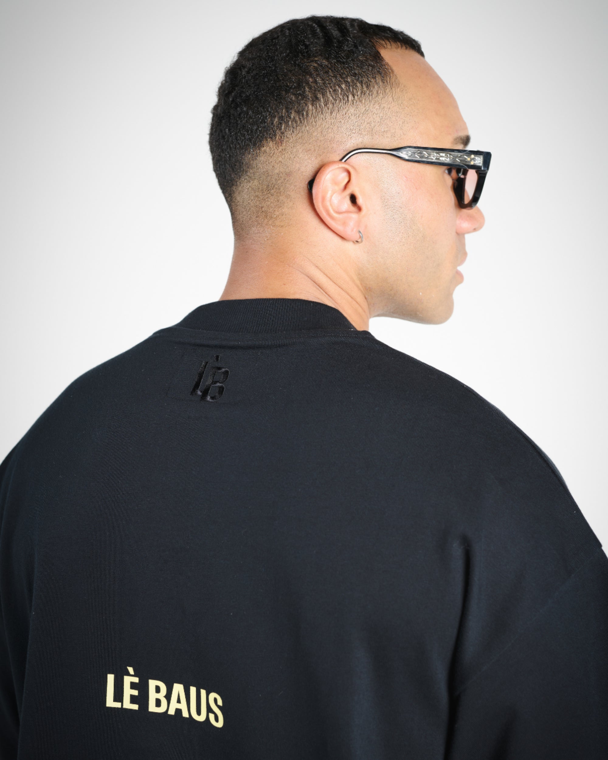 CROP LOGO T-SHIRT - BLK/YLW