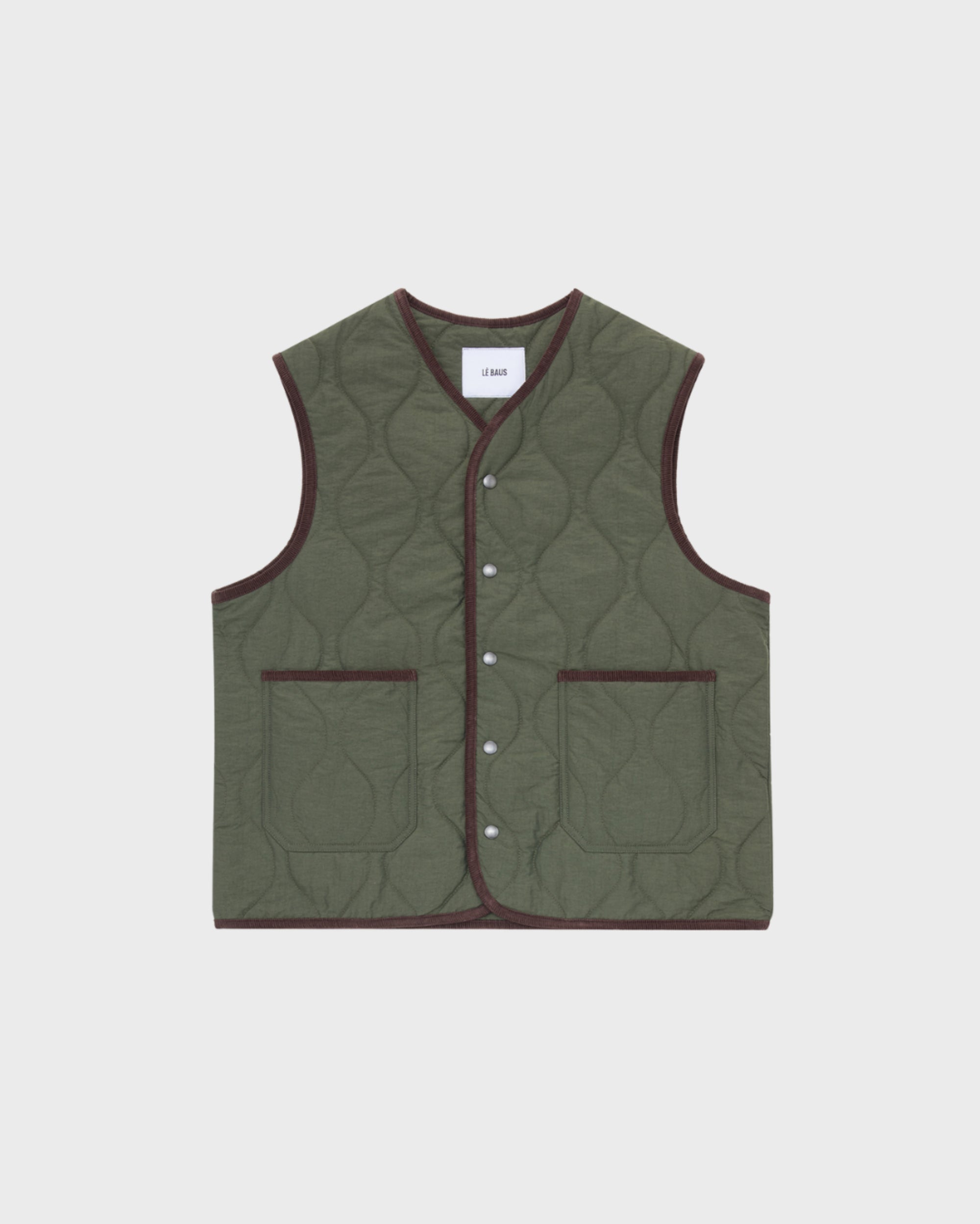 QUILTED GILET - GREEN