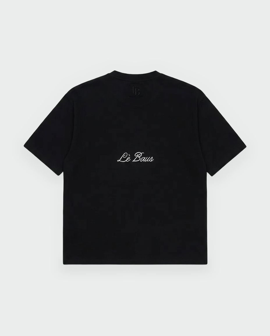 CURSIVE LOGO T-SHIRT - BLACK