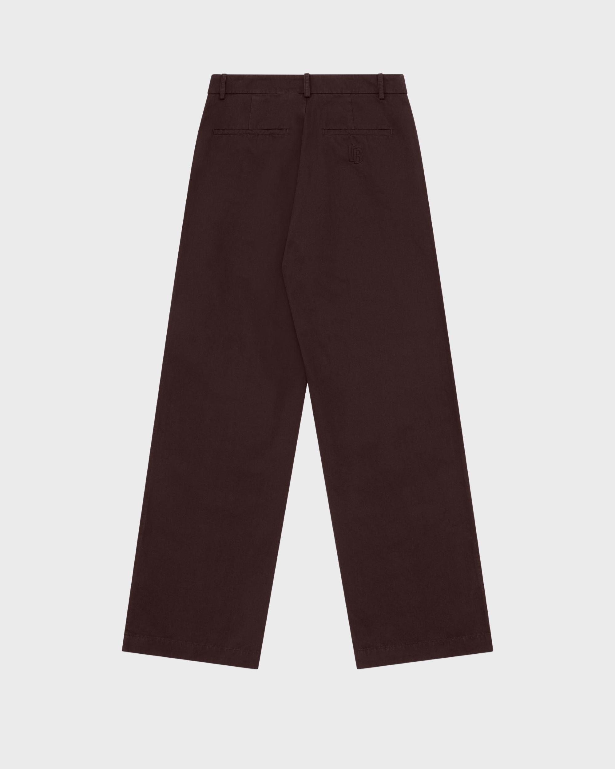 WIDE LEG TROUSER - BROWN