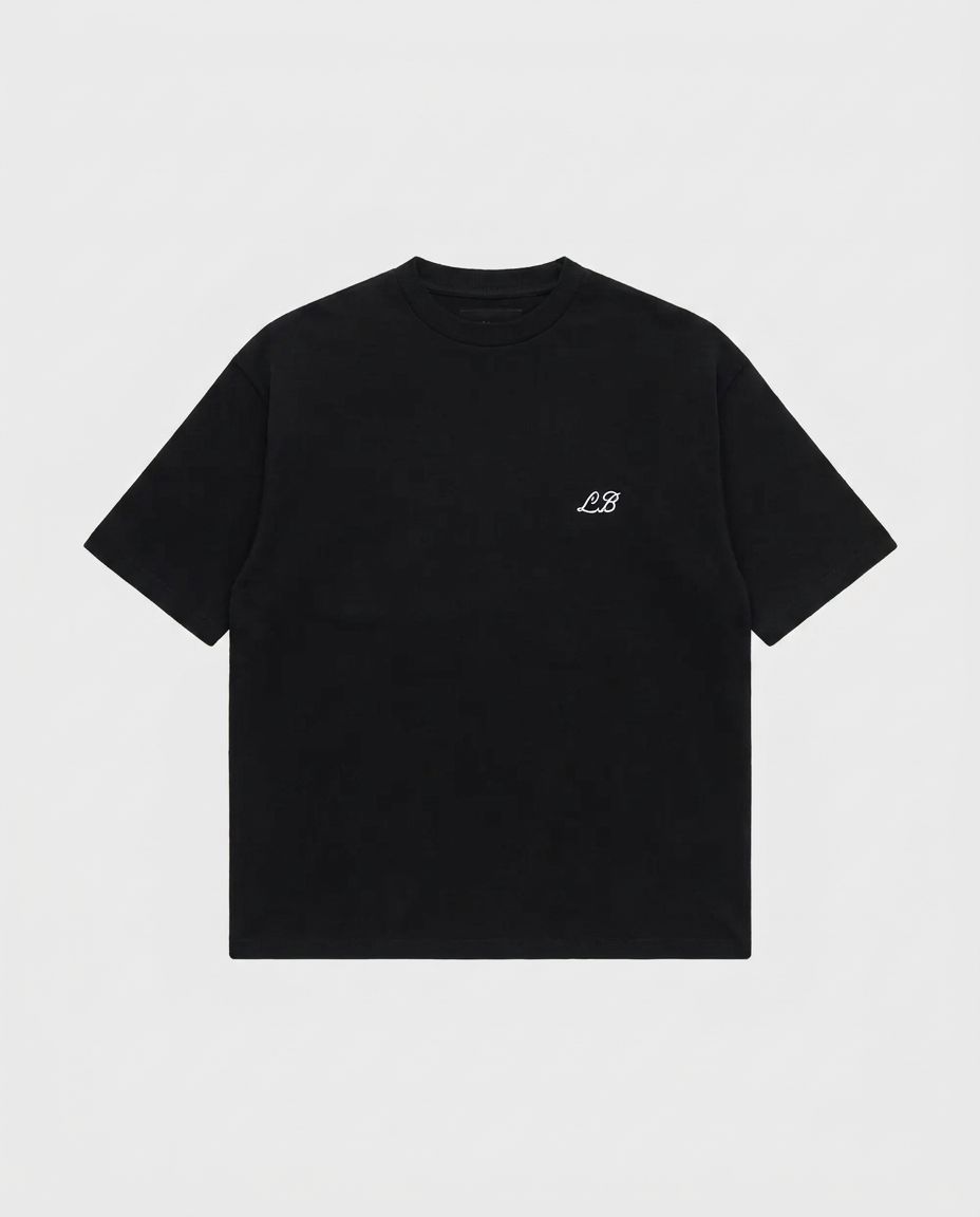 CURSIVE LOGO T-SHIRT - BLACK