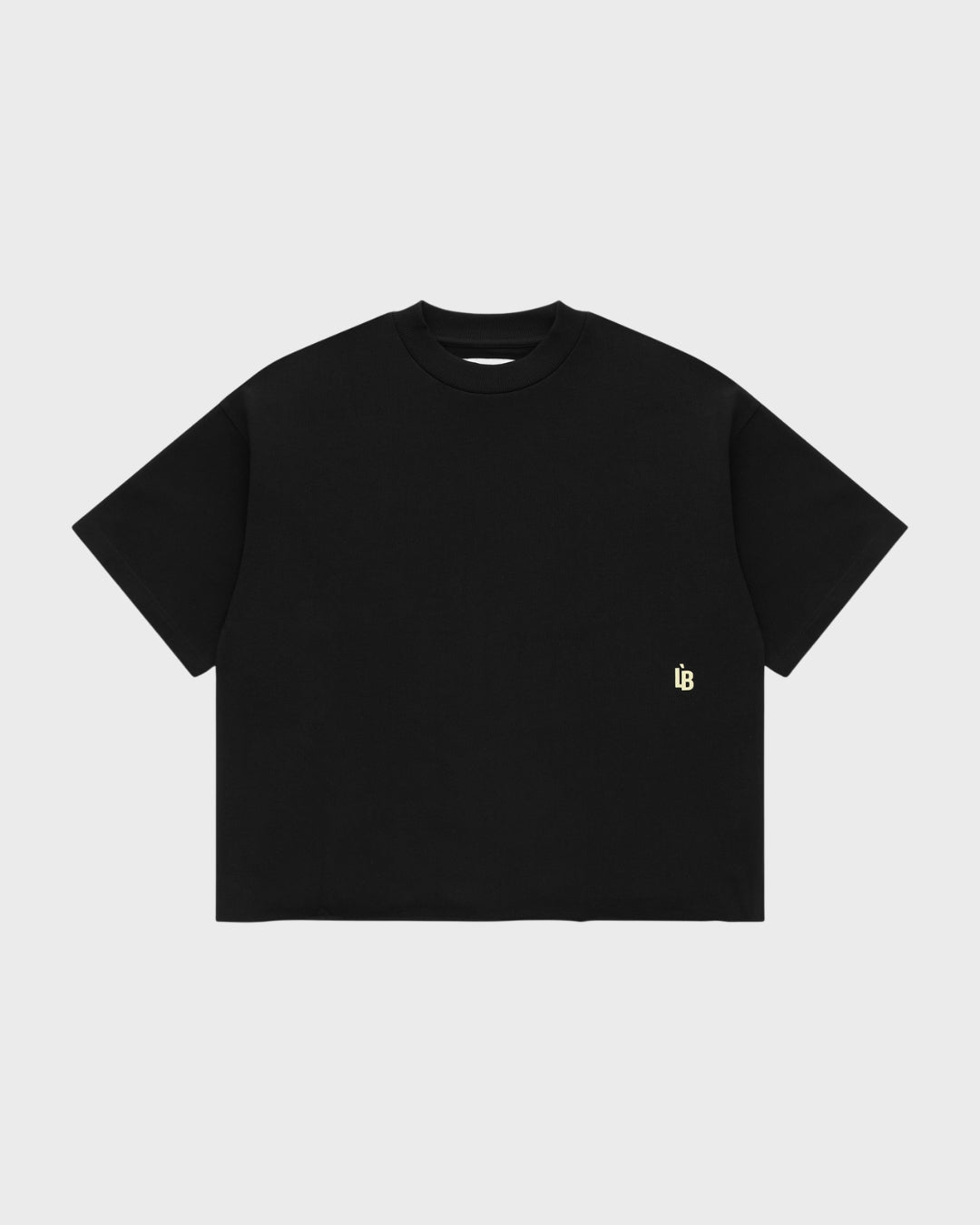 CROP LOGO T-SHIRT - BLK/YLW