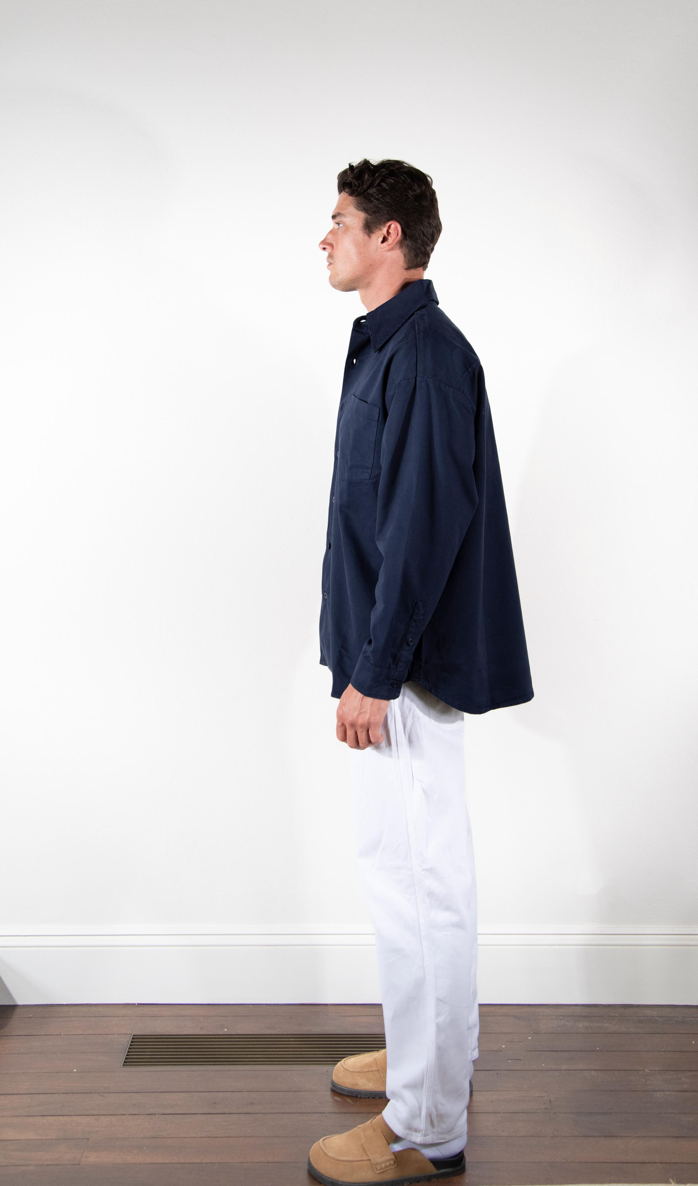 LONG SLEEVE SHIRT - NAVY