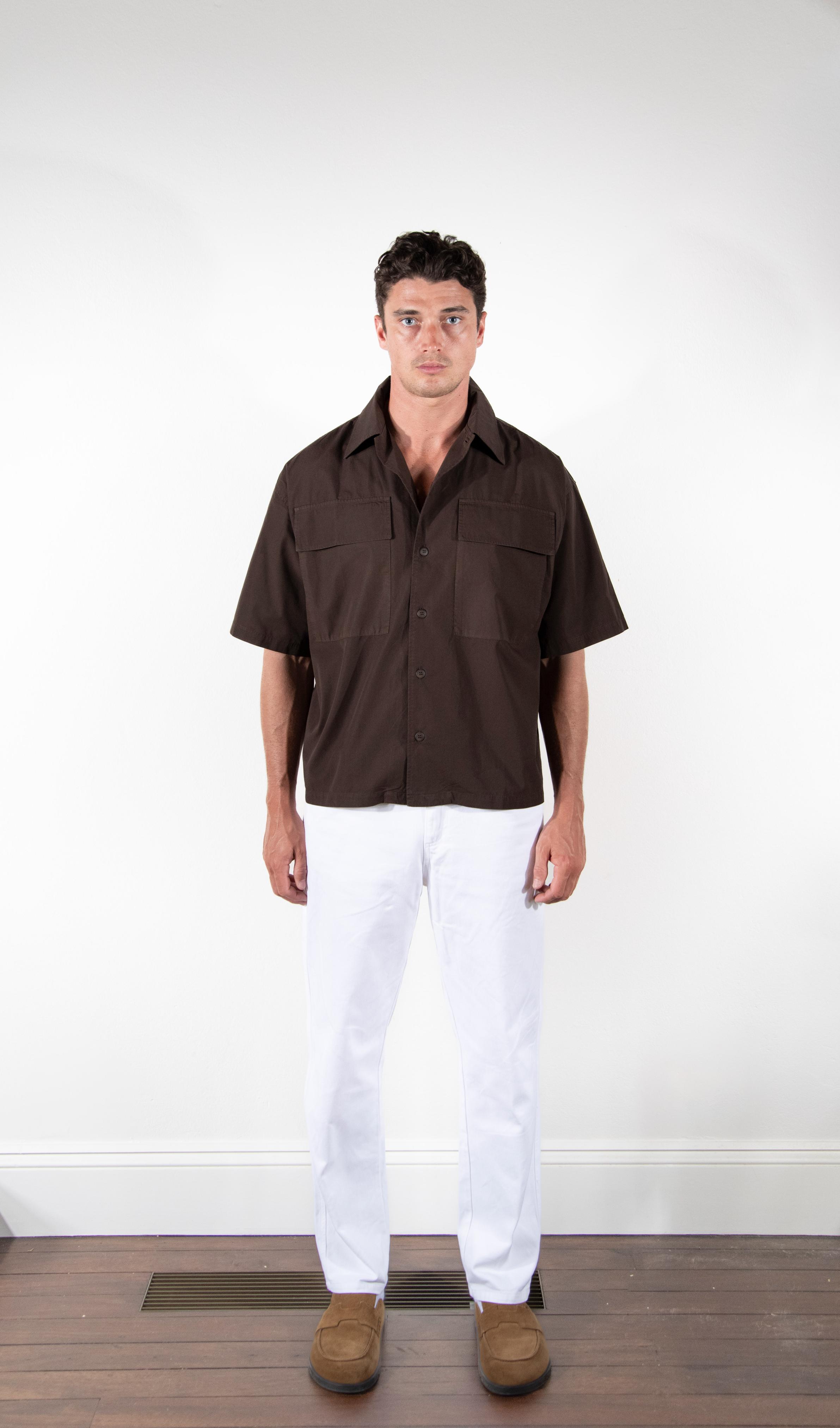 CROP PATCH POCKET SHIRT