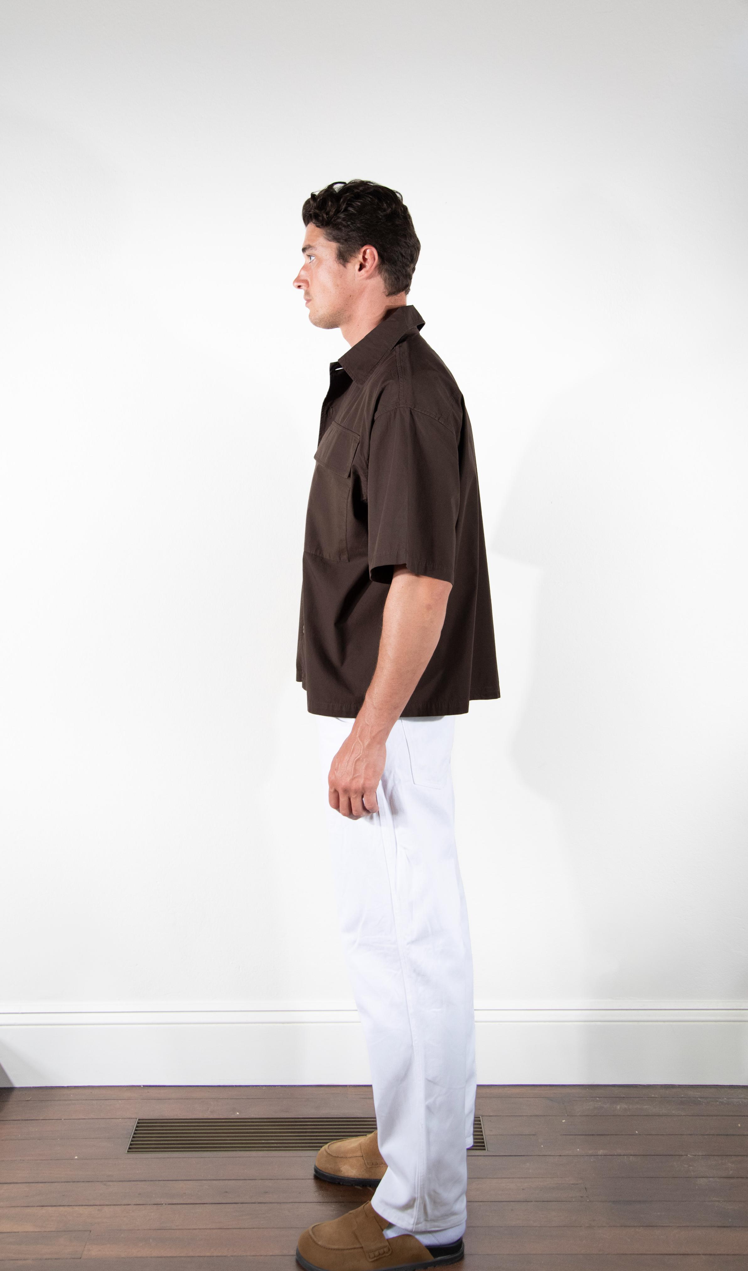 CROP PATCH POCKET SHIRT