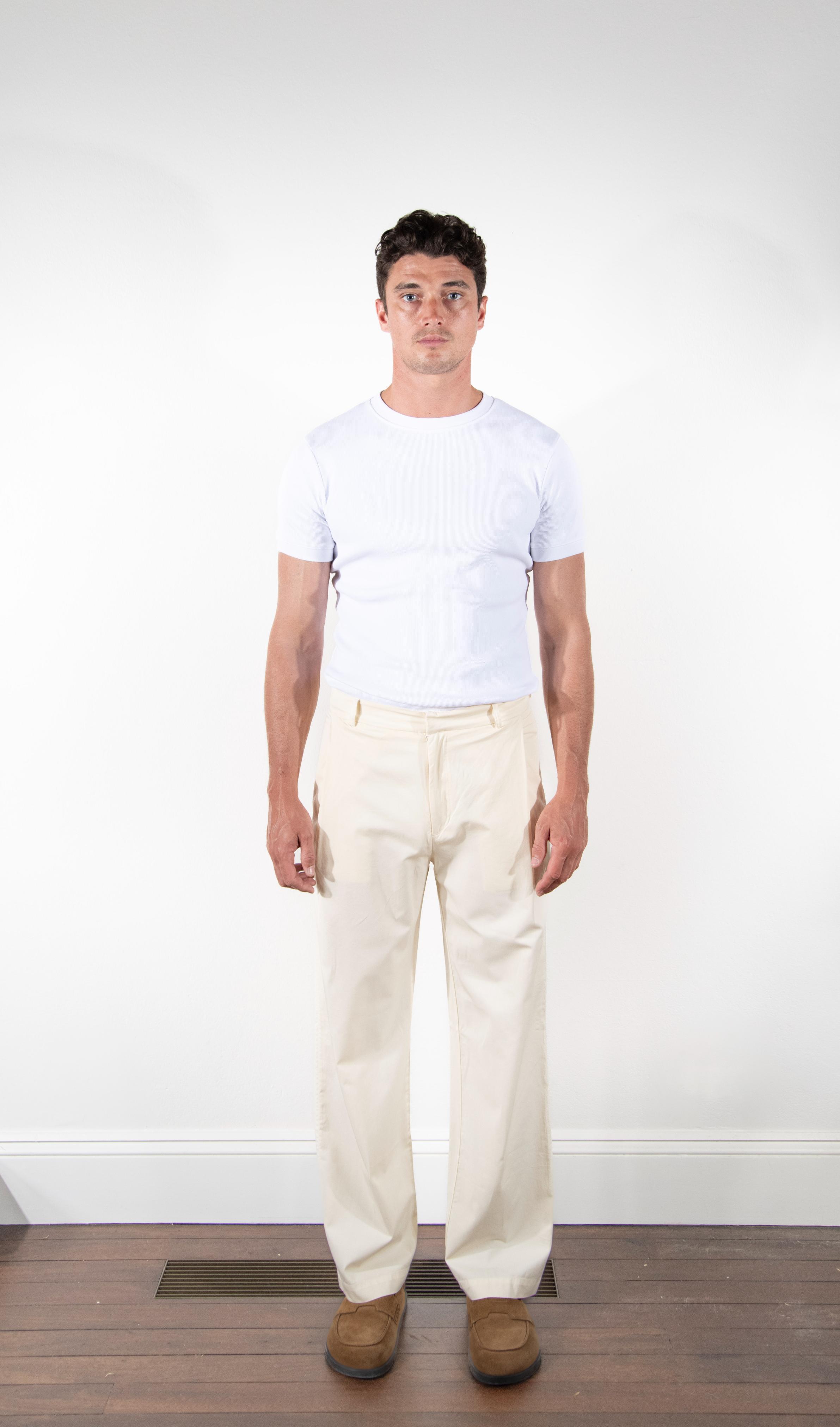 WIDE LEG TROUSER - CREAM