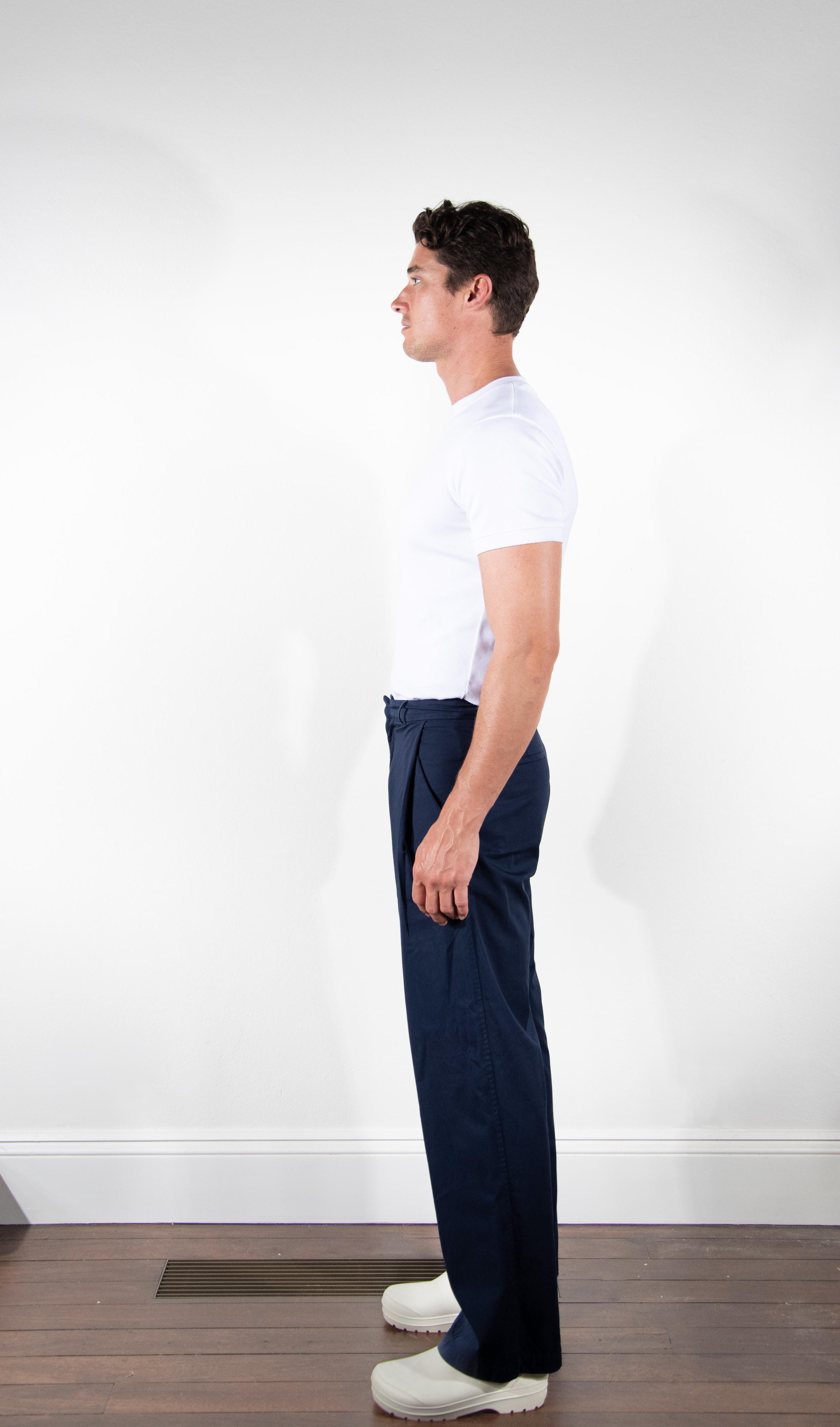 WIDE LEG TROUSER - NAVY