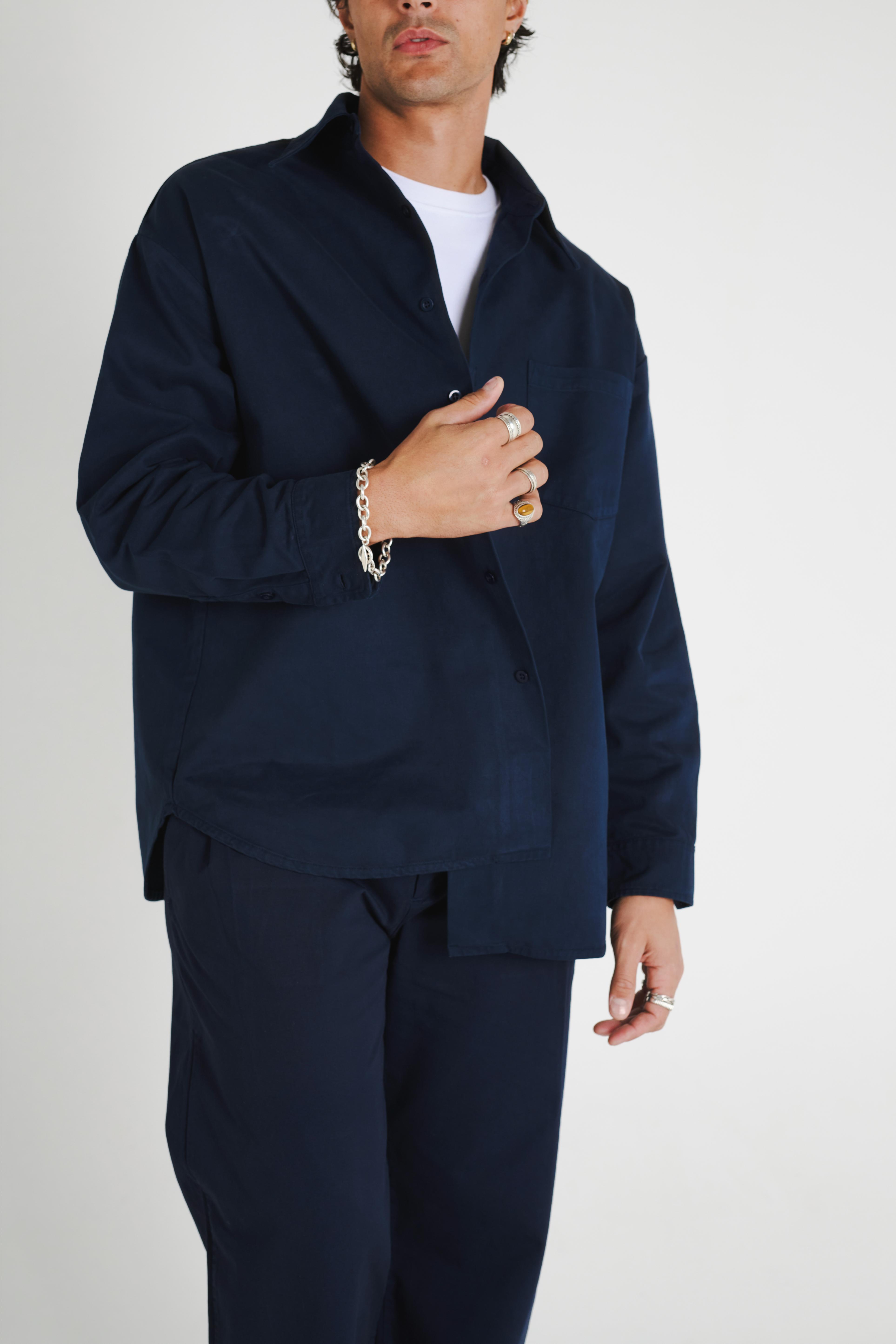 LONG SLEEVE SHIRT - NAVY
