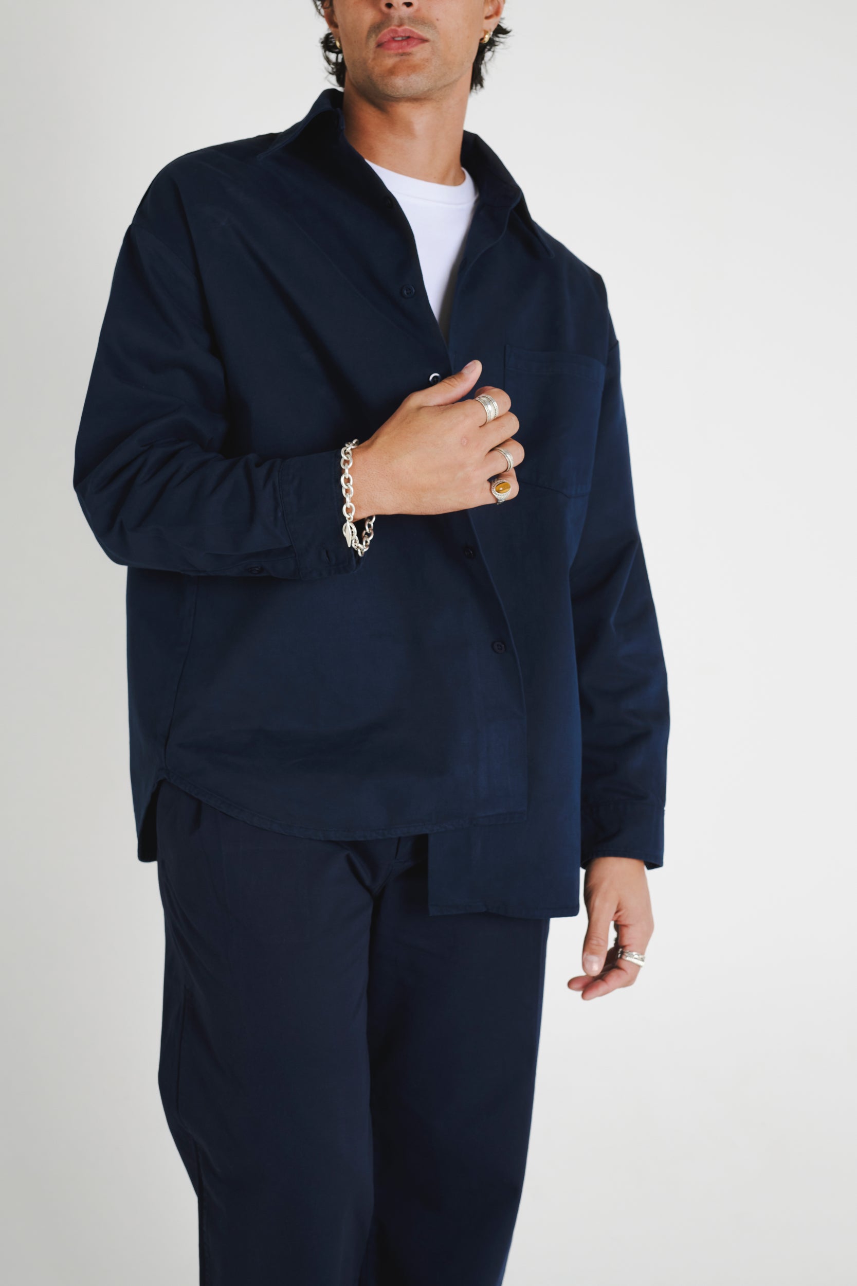 LONG SLEEVE SHIRT - NAVY
