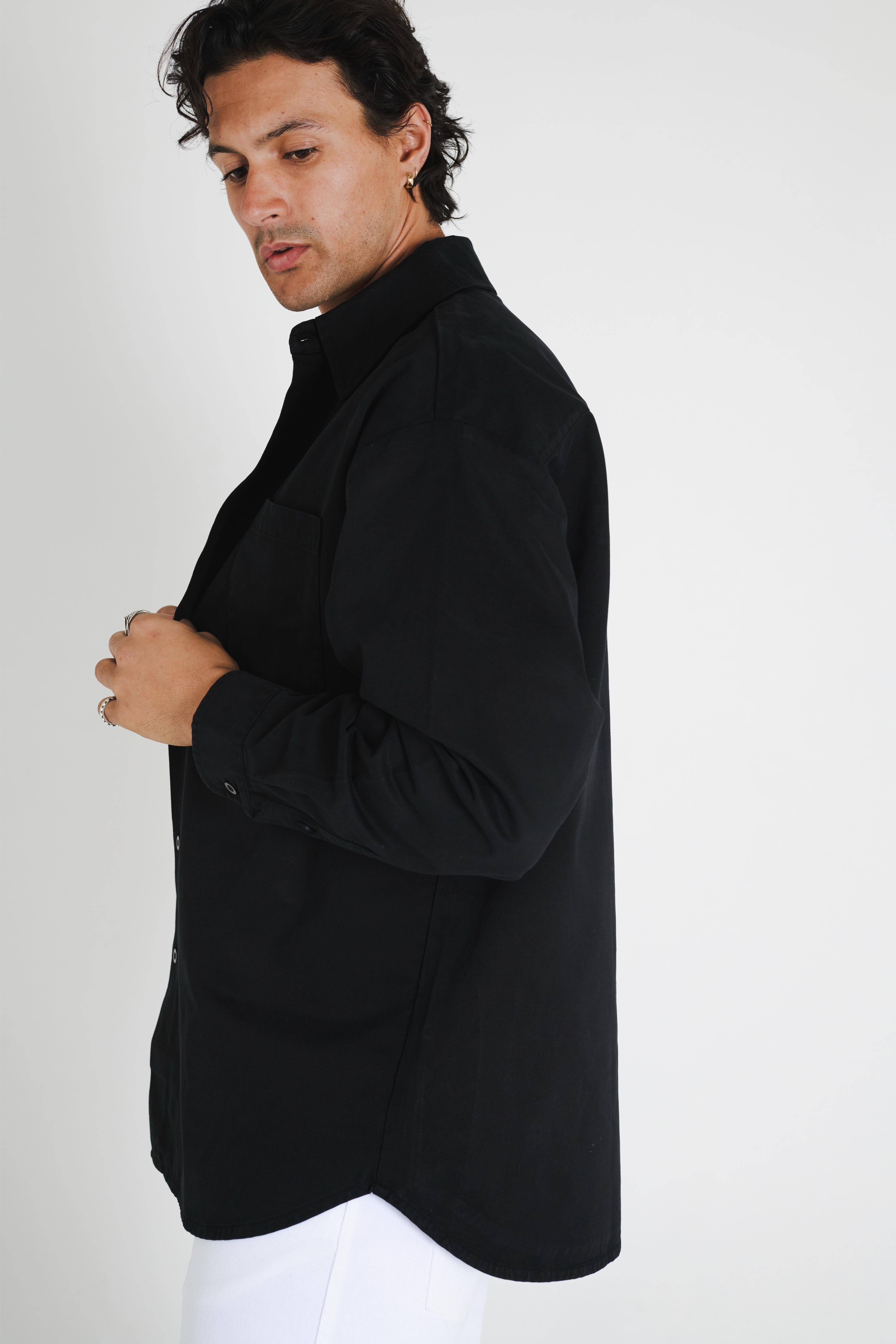 LONG SLEEVE SHIRT - BLACK