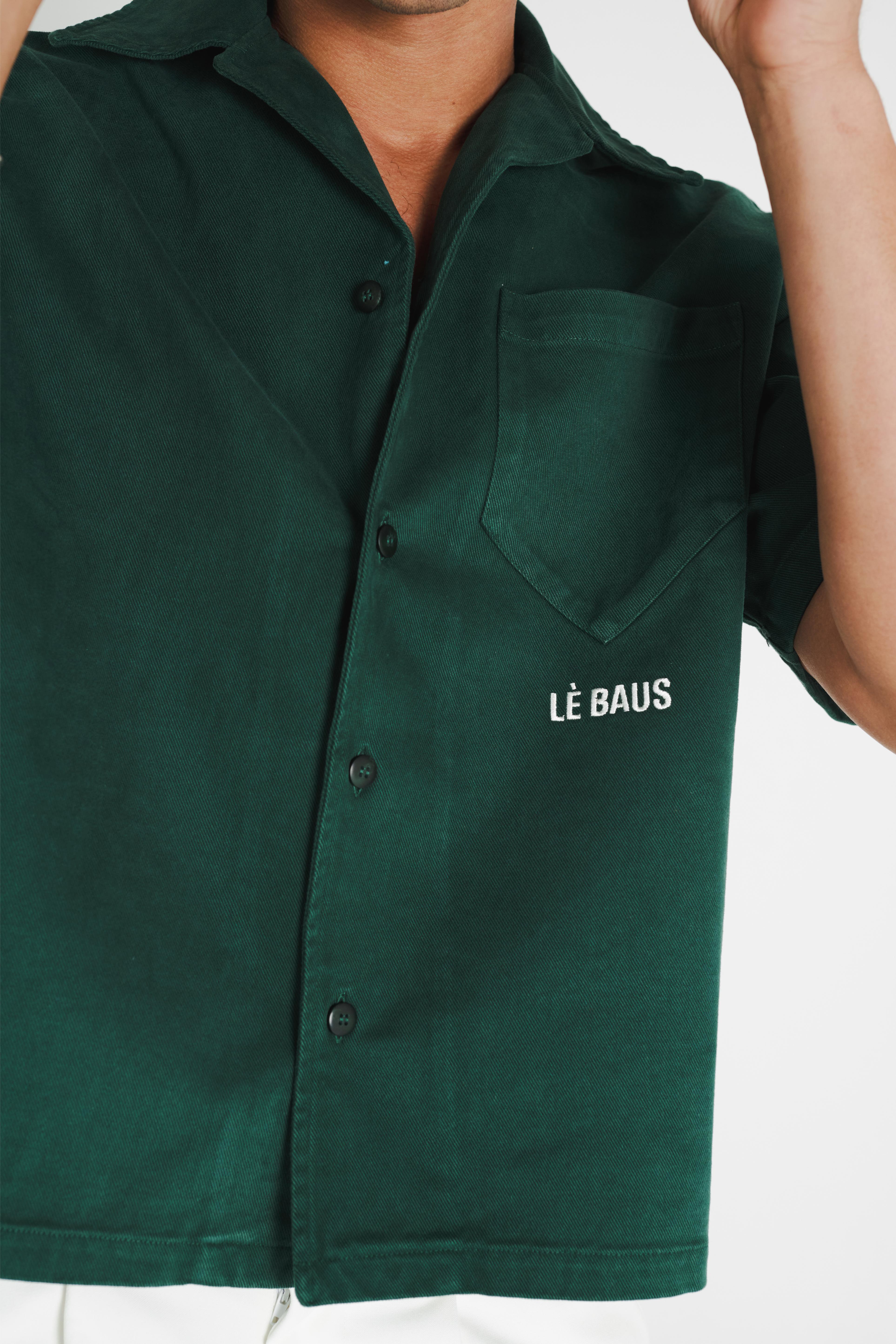 LOGO CROP SHIRT - GREEN