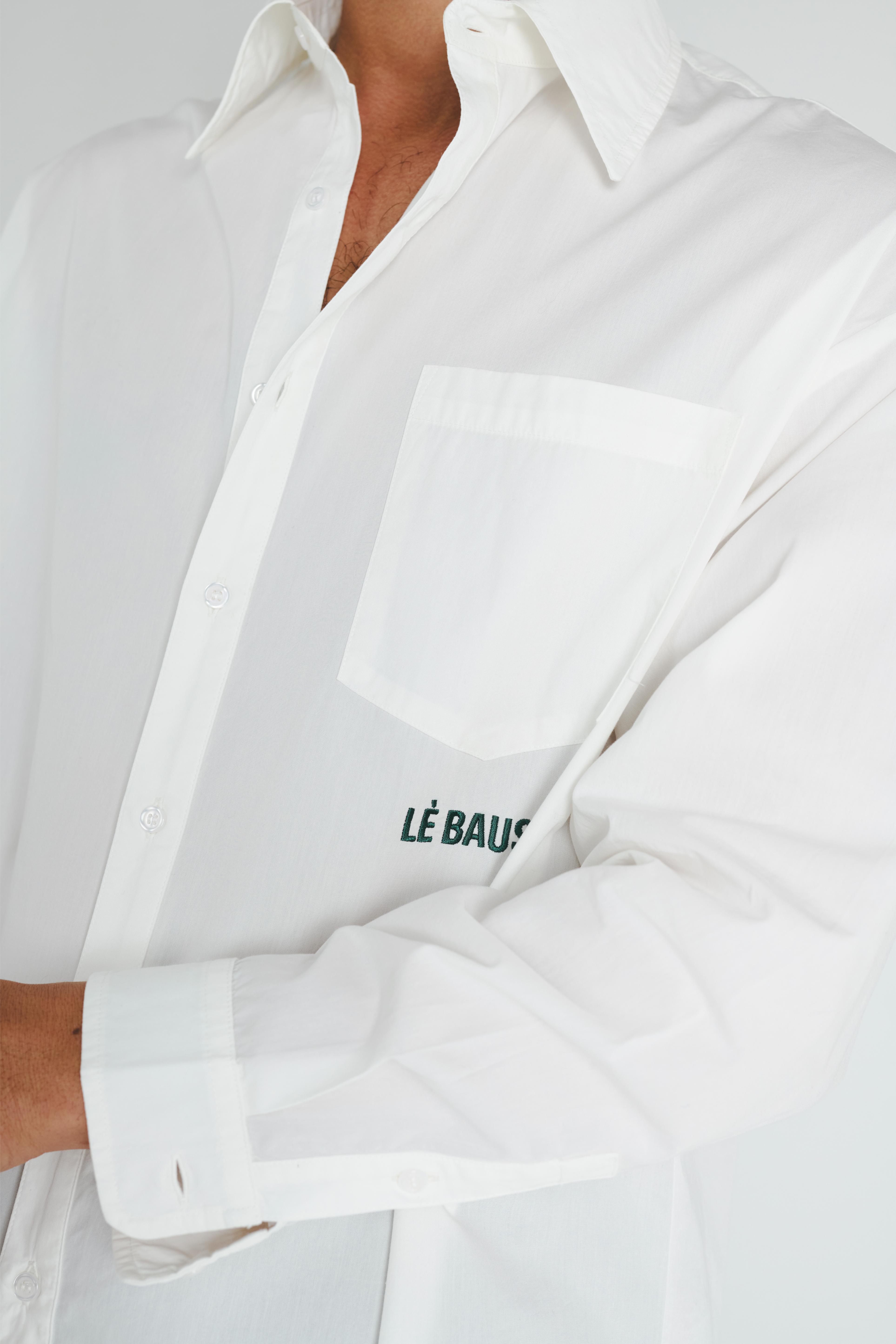 LOGO LONG SLEEVE SHIRT - WHITE