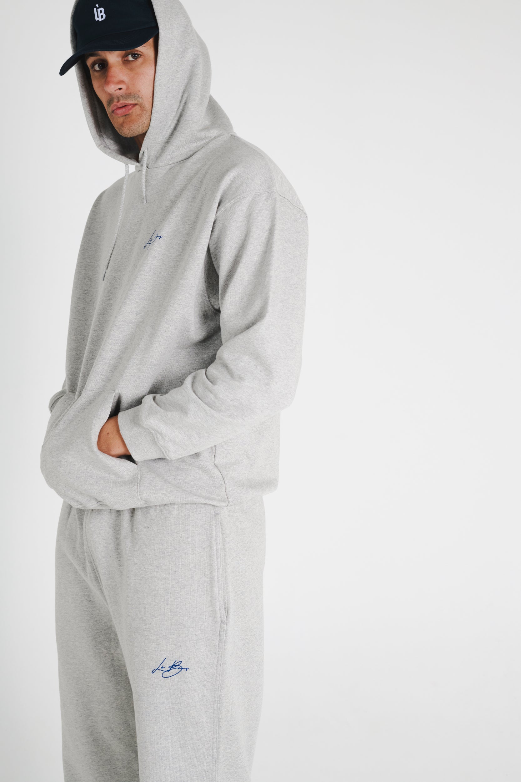 WIDE LEG SWEAT PANTS - GREY