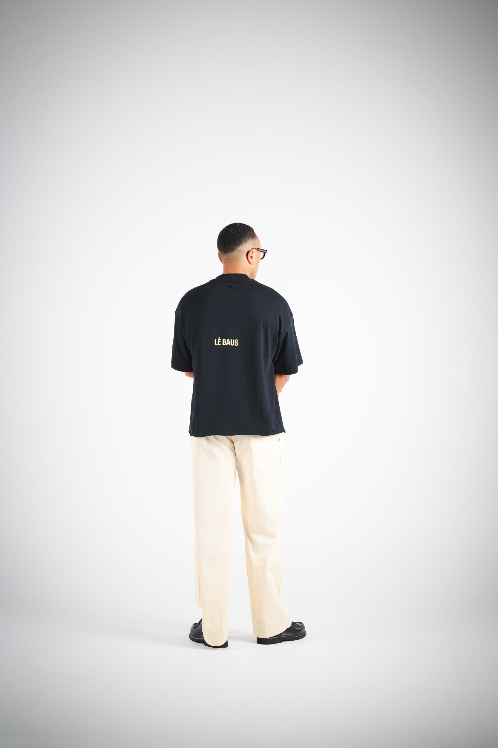 CROP LOGO T-SHIRT - BLK/YLW
