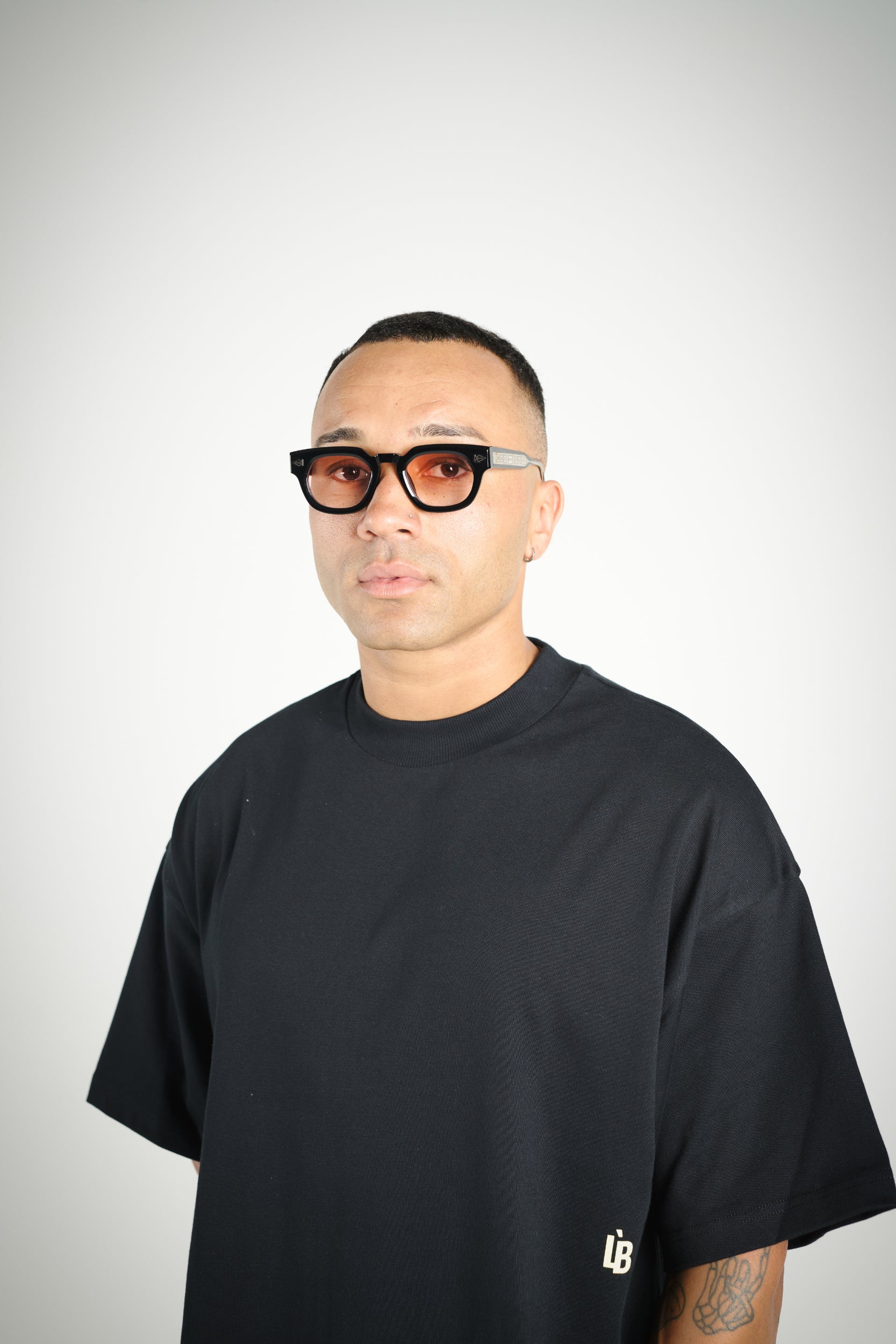 CROP LOGO T-SHIRT - BLK/YLW